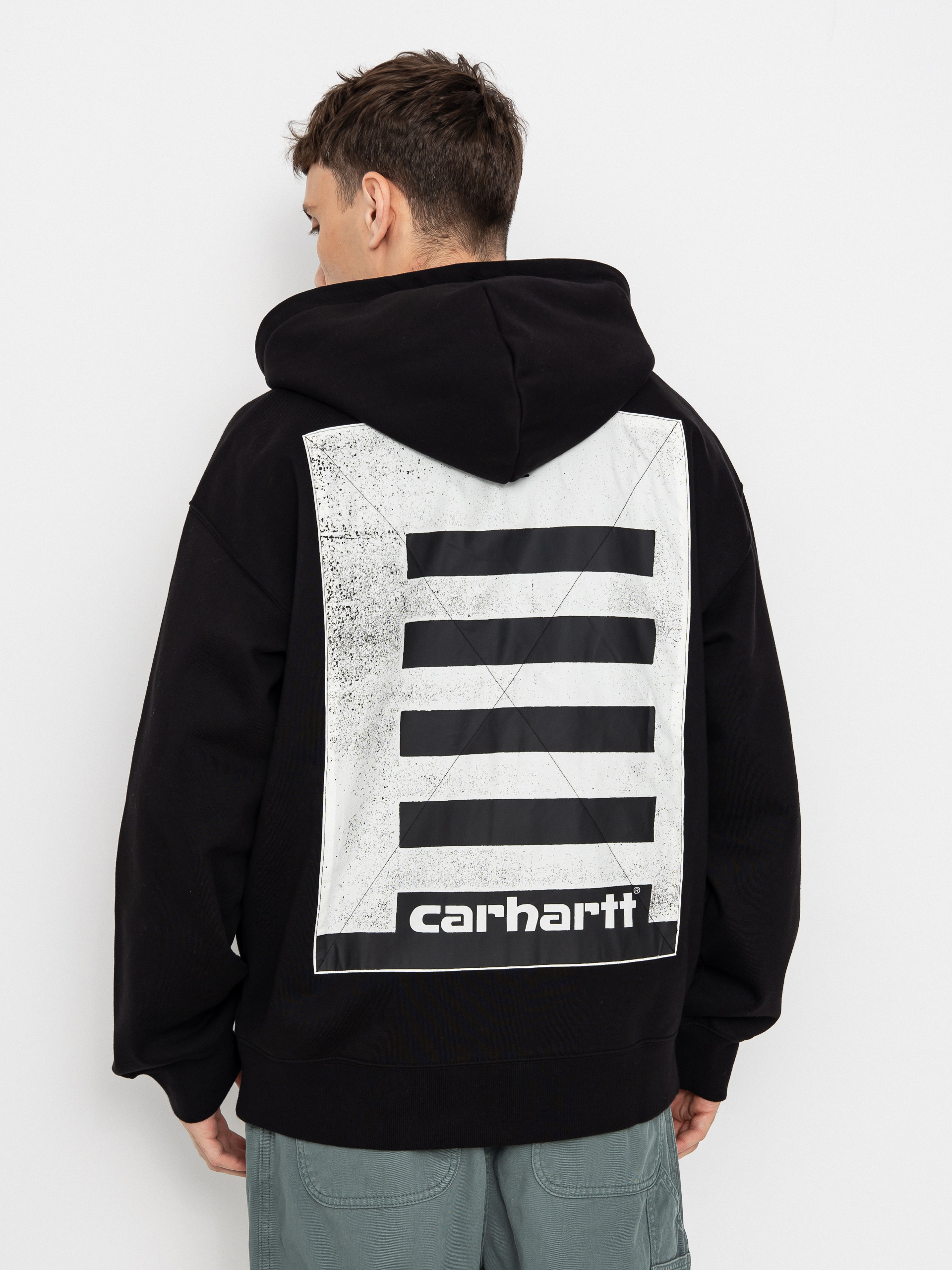 Суитшърт с качулка Carhartt WIP Archive Lines ZHD (black)