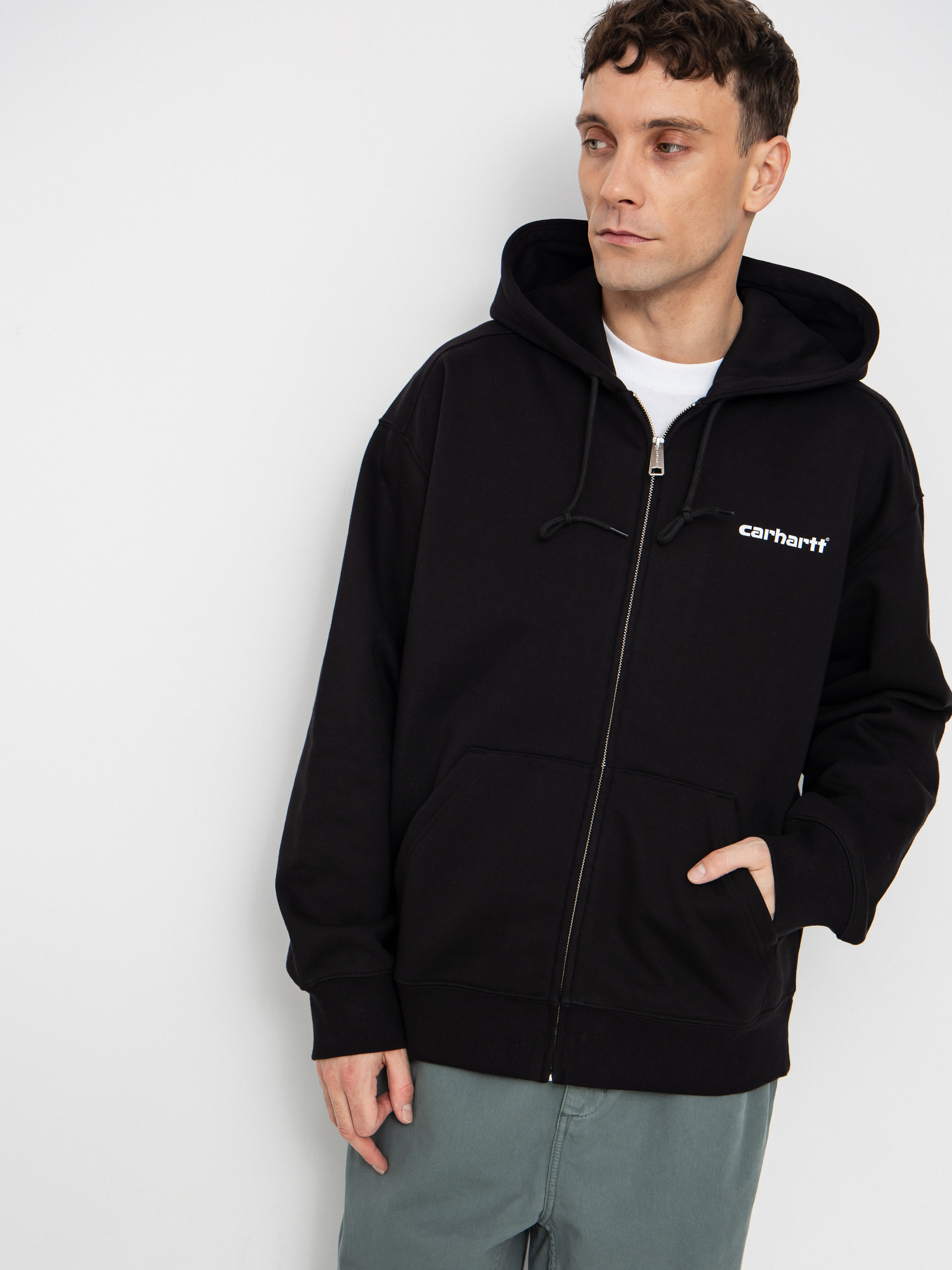 Суитшърт с качулка Carhartt WIP Archive Lines ZHD (black)