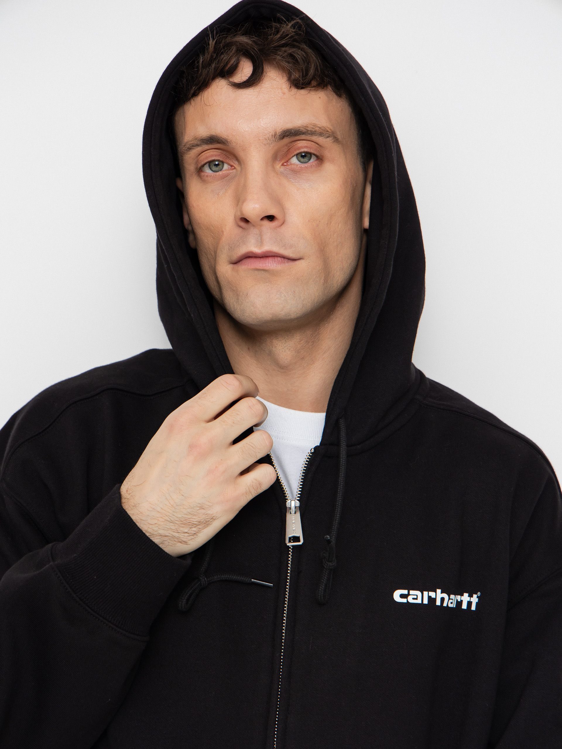 Суитшърт с качулка Carhartt WIP Archive Lines ZHD (black)