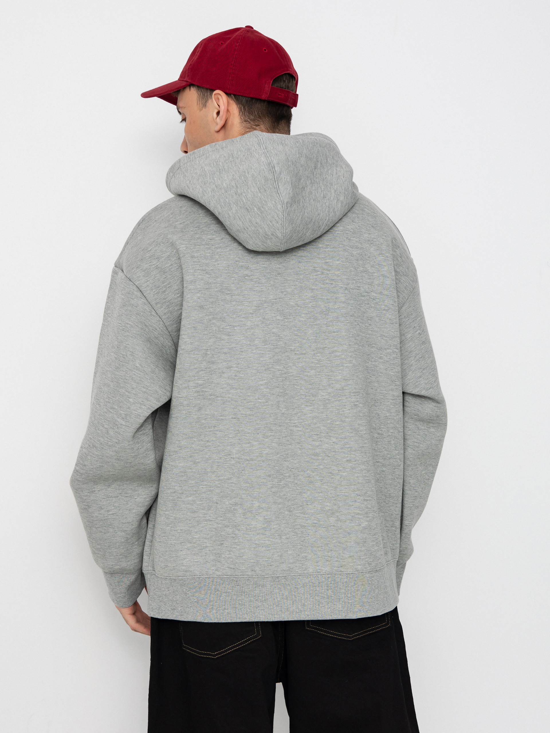 Суитшърт с качулка Carhartt WIP Alda HD (grey heather/white)