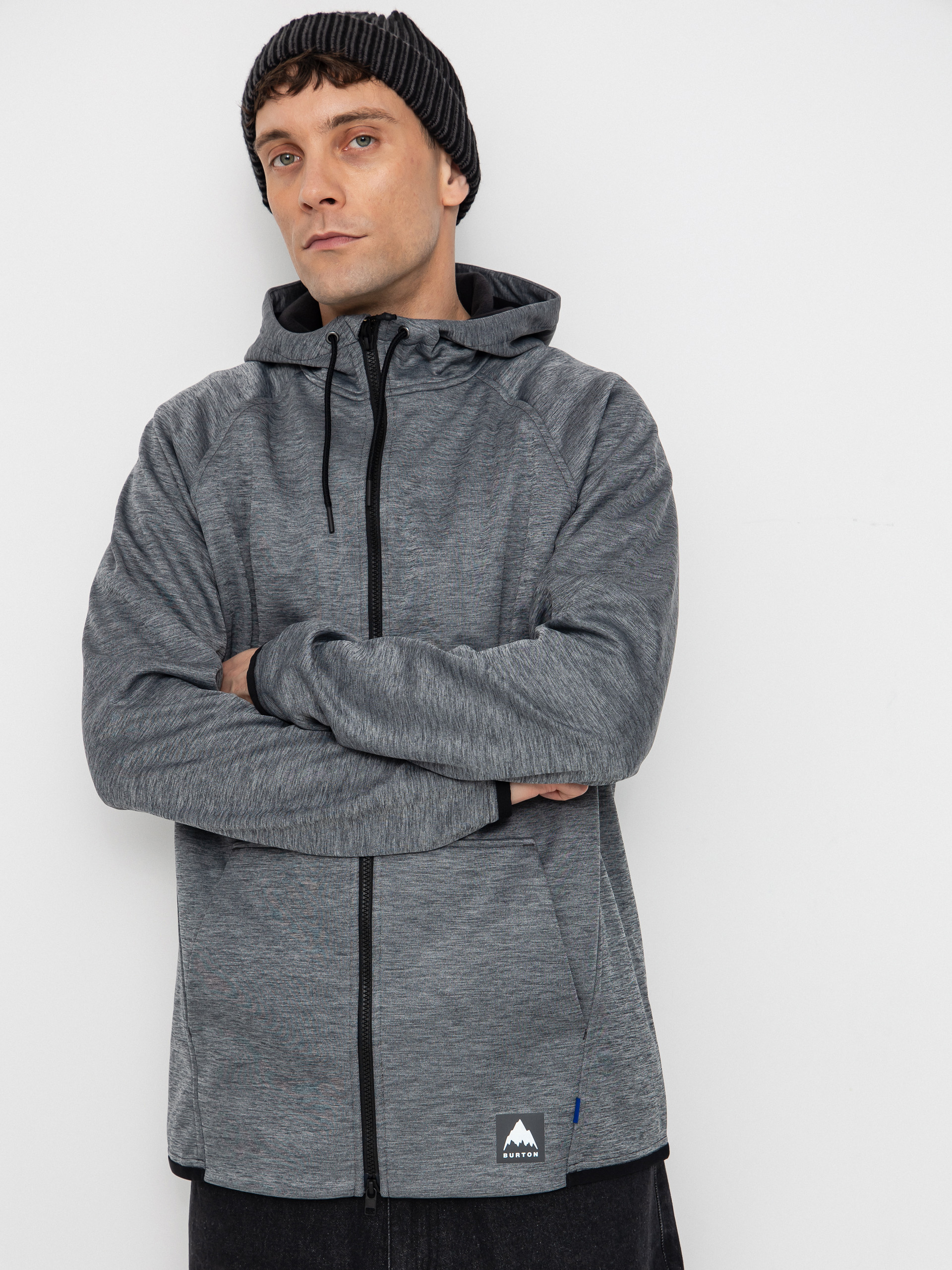 Мъжки Термо суитшърт Burton Crown ZHD (true black heather)