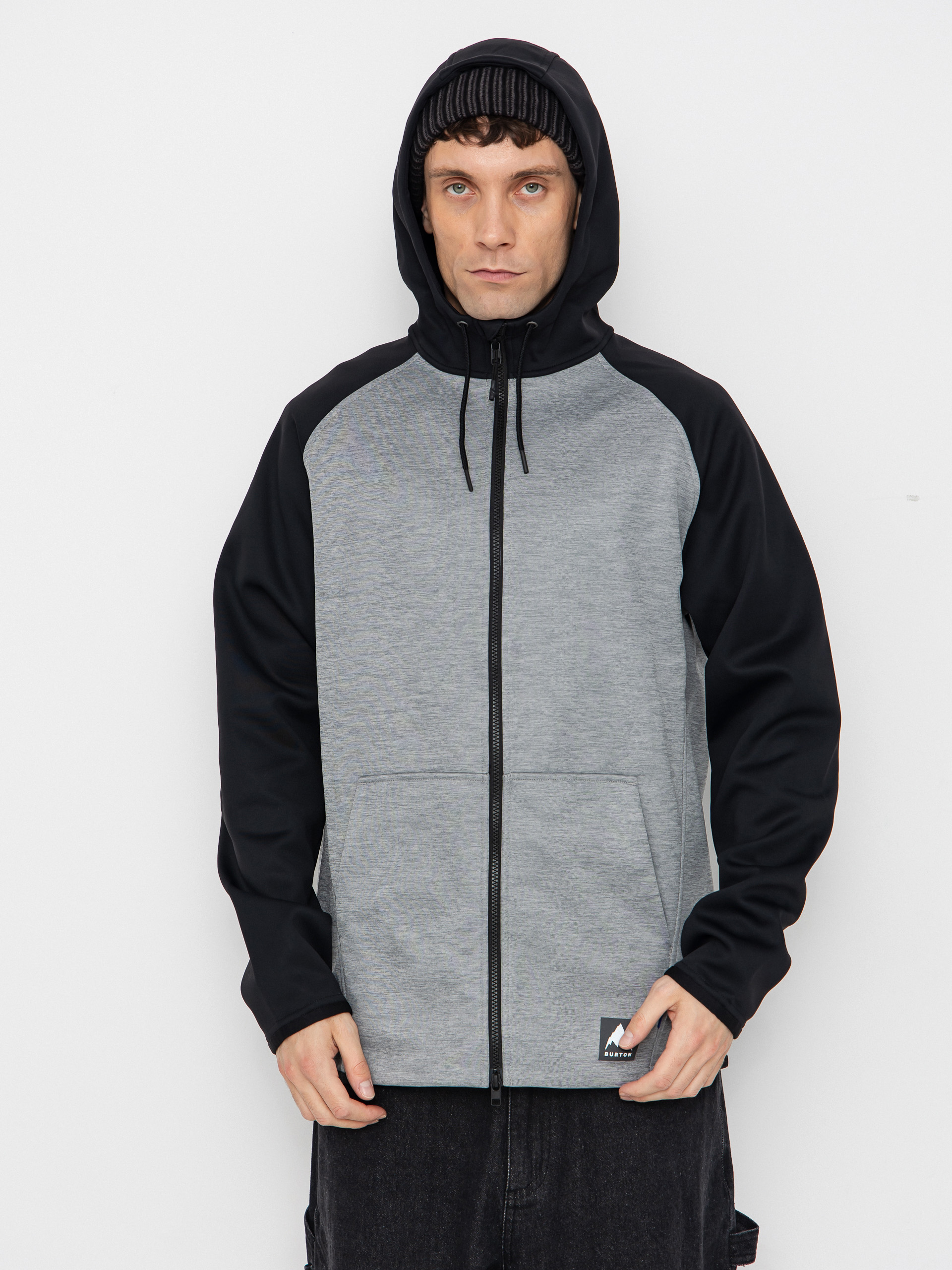 Термо суитшърт Burton Crown ZHD (gray heather/true black)