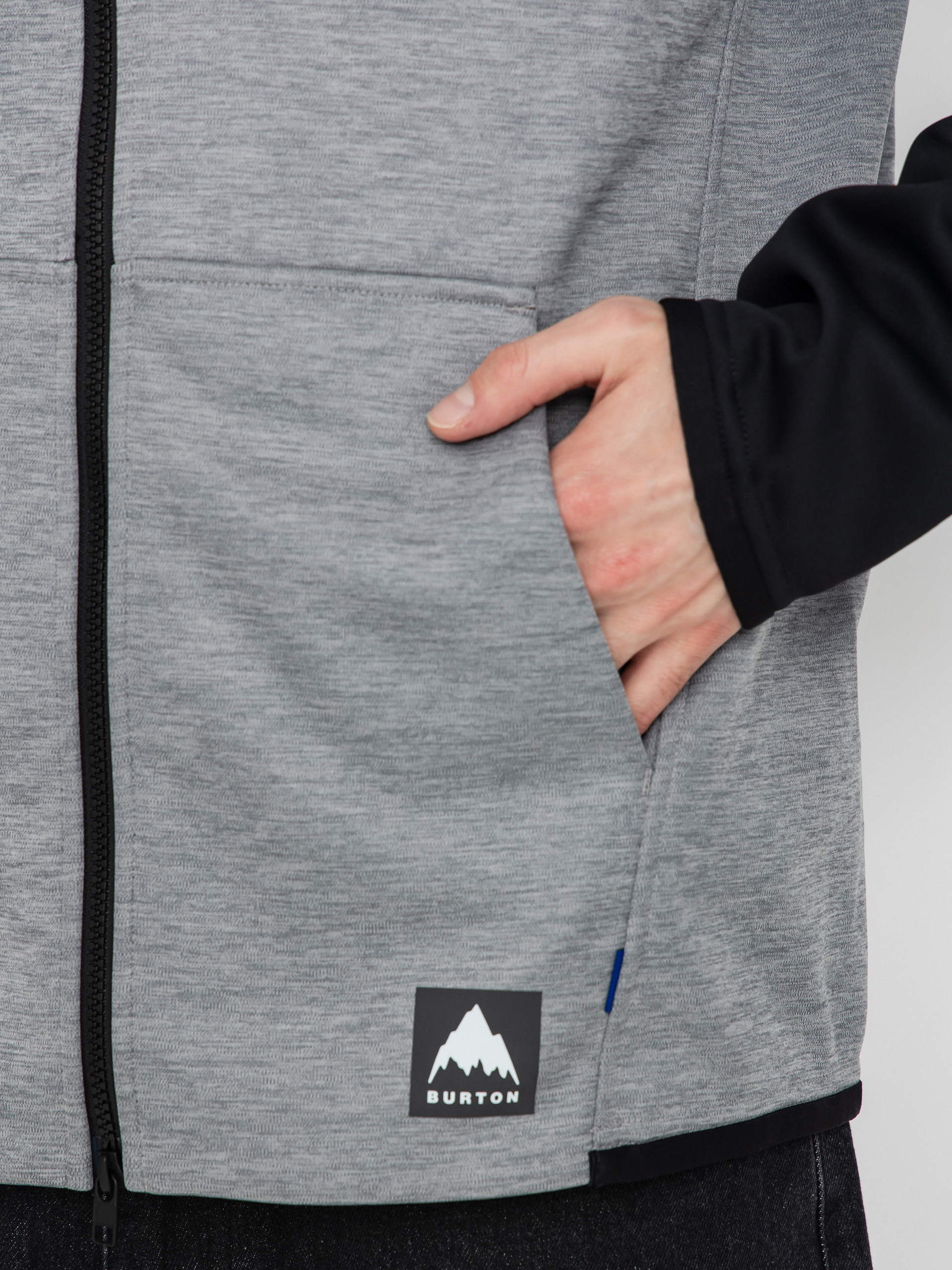 Мъжки Термо суитшърт Burton Crown ZHD (gray heather/true black)