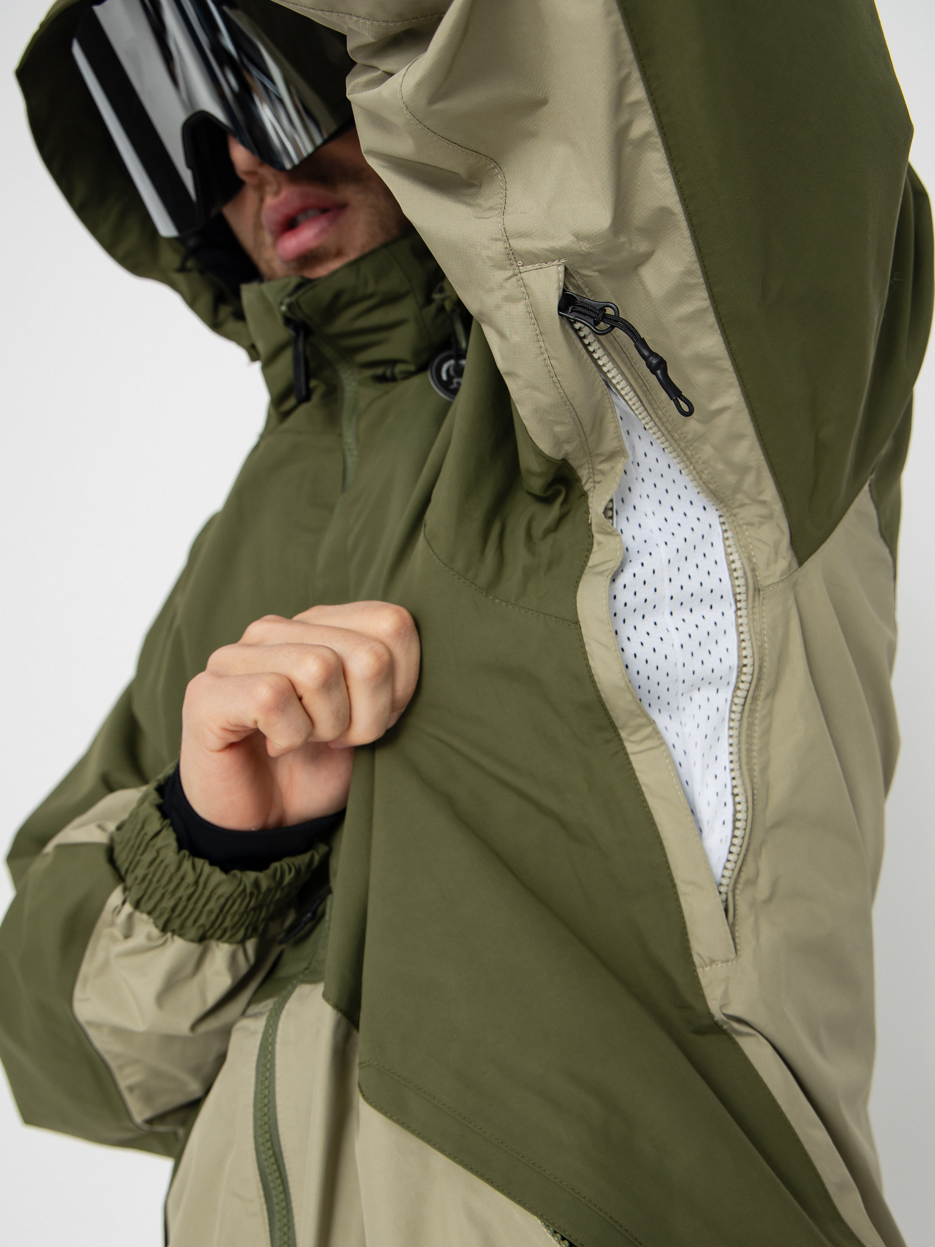 Мъжки Сноуборд яке Volcom Longo Gore Tex (dark olive)