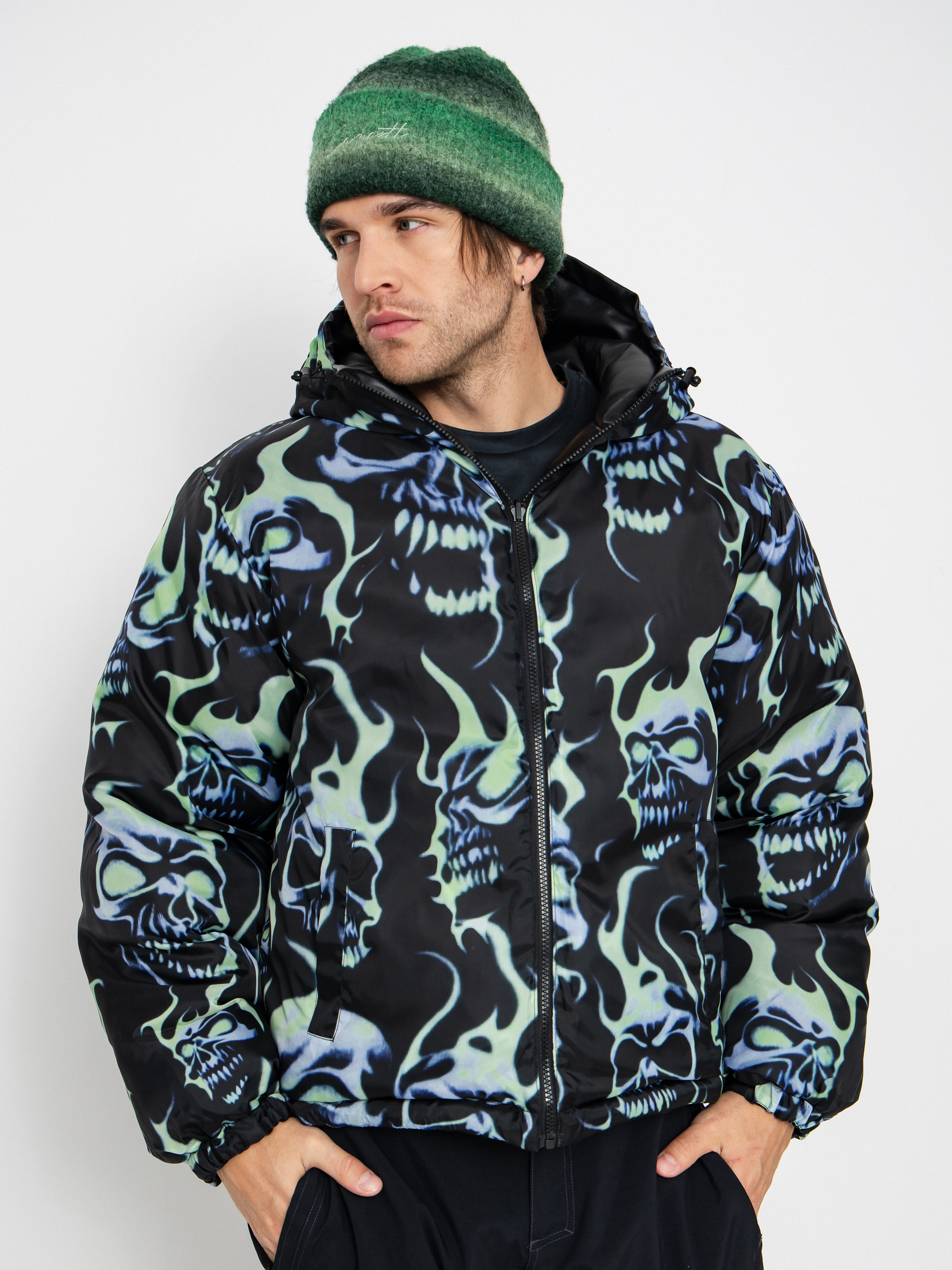 Яке Wasted Paris Skull Puffer (black)