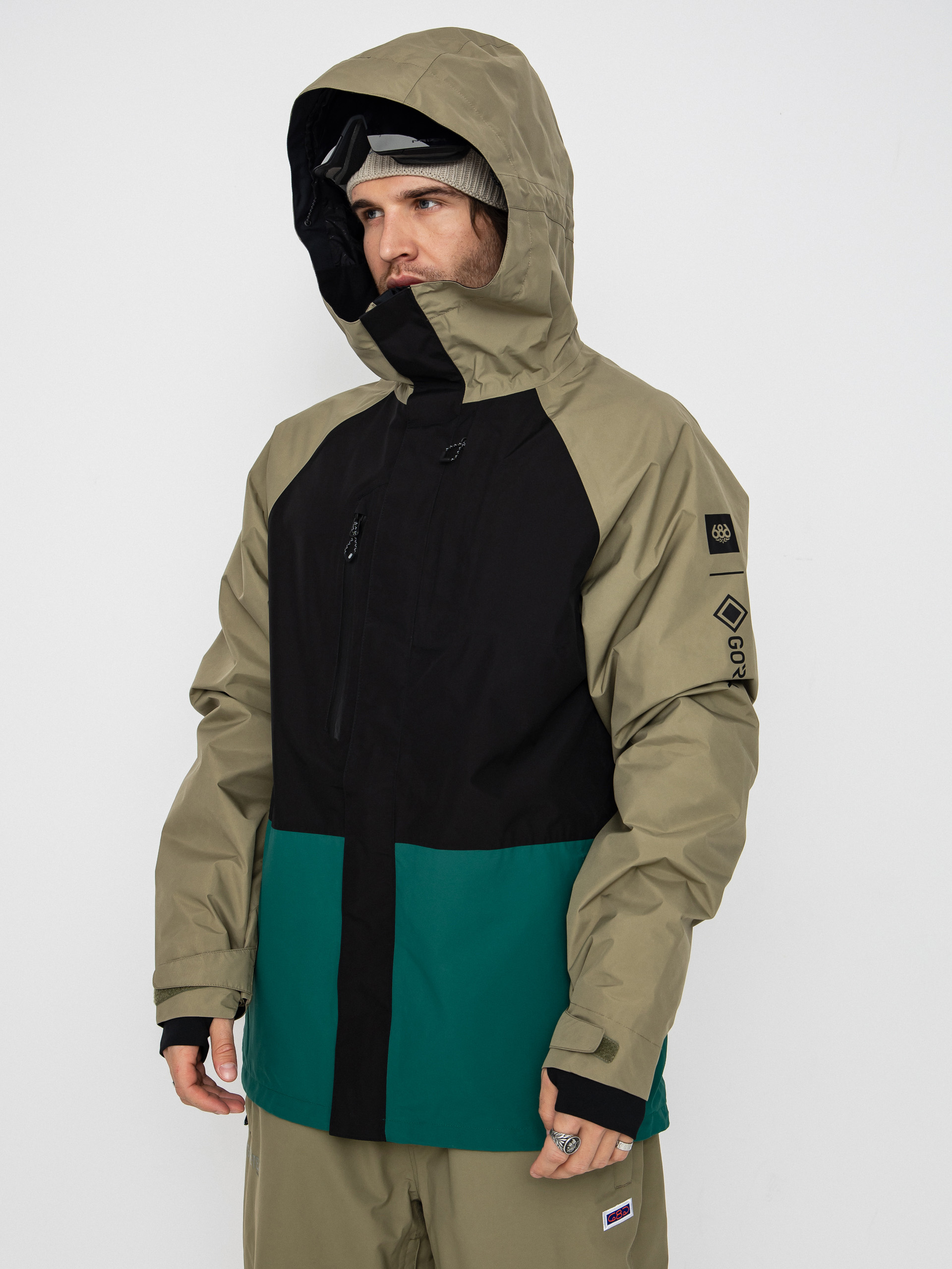 Мъжки Сноуборд яке 686 Gore-TeX Core (sage colorblock)