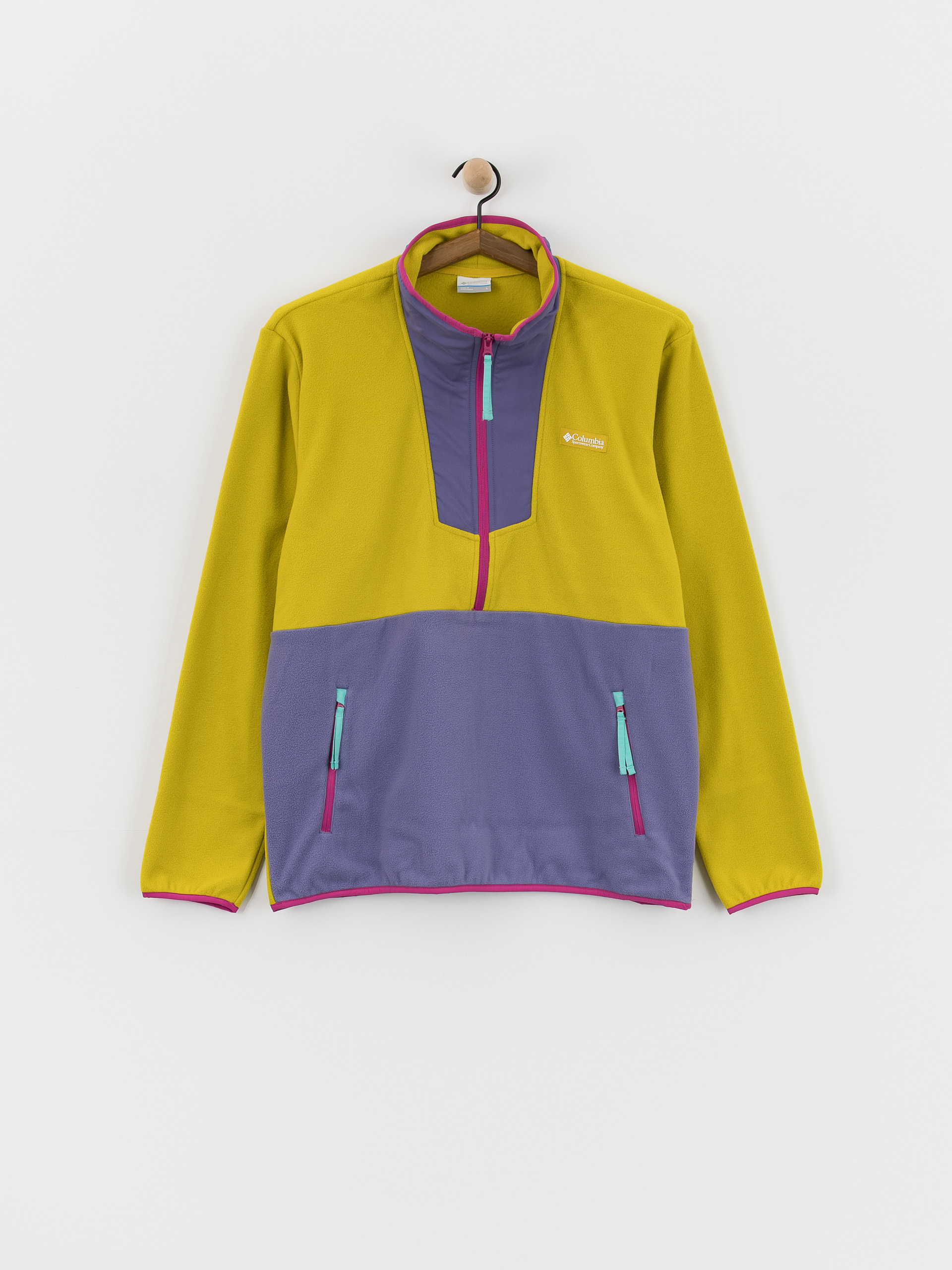 Мъжки Поларени суитшърт Columbia Sequoia Grove Half Zip (antique moss/stormwatch)