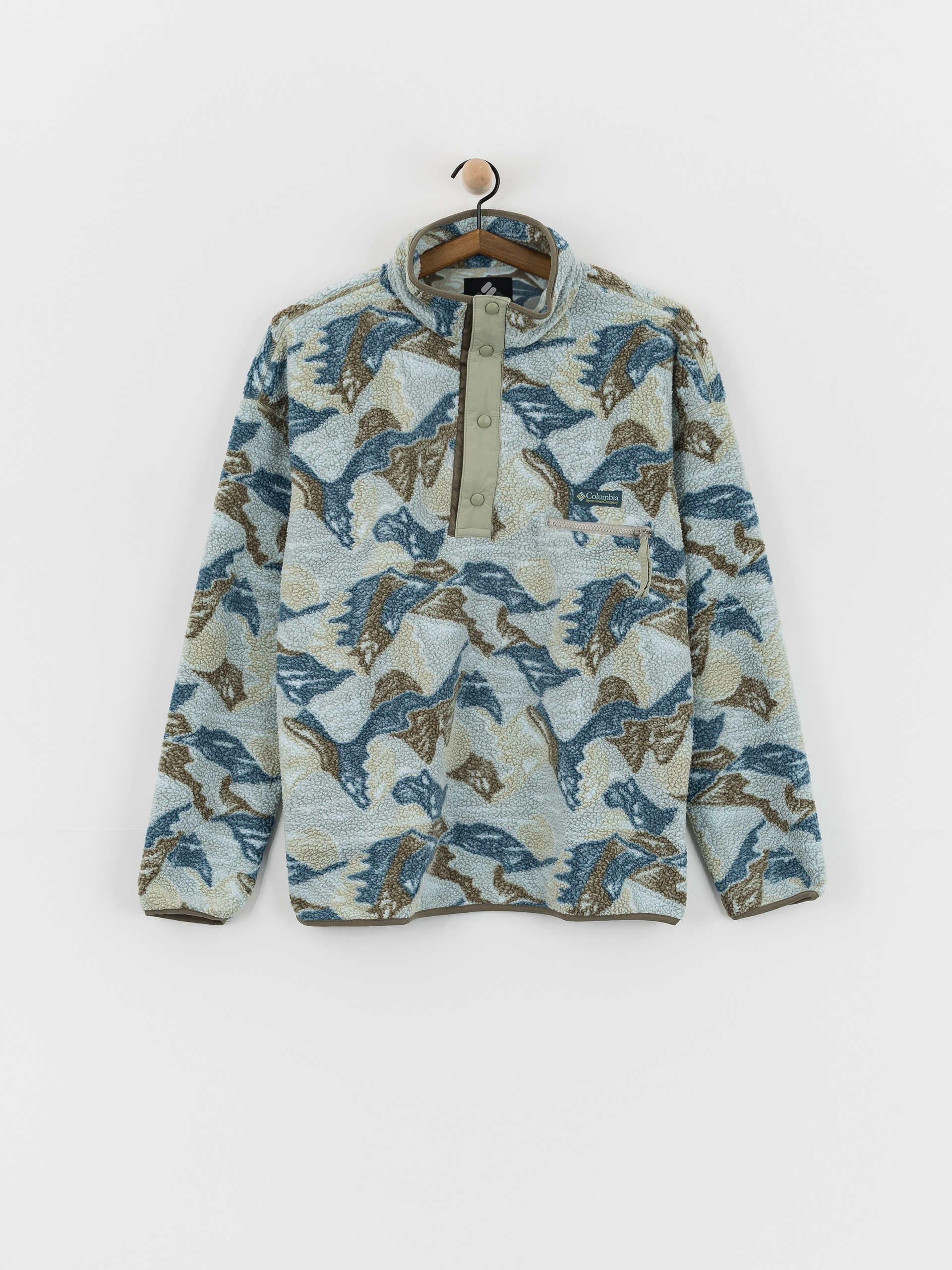 Мъжки Поларени суитшърт Columbia Helvetia II Printed Half Snap (safari/sunscapes)