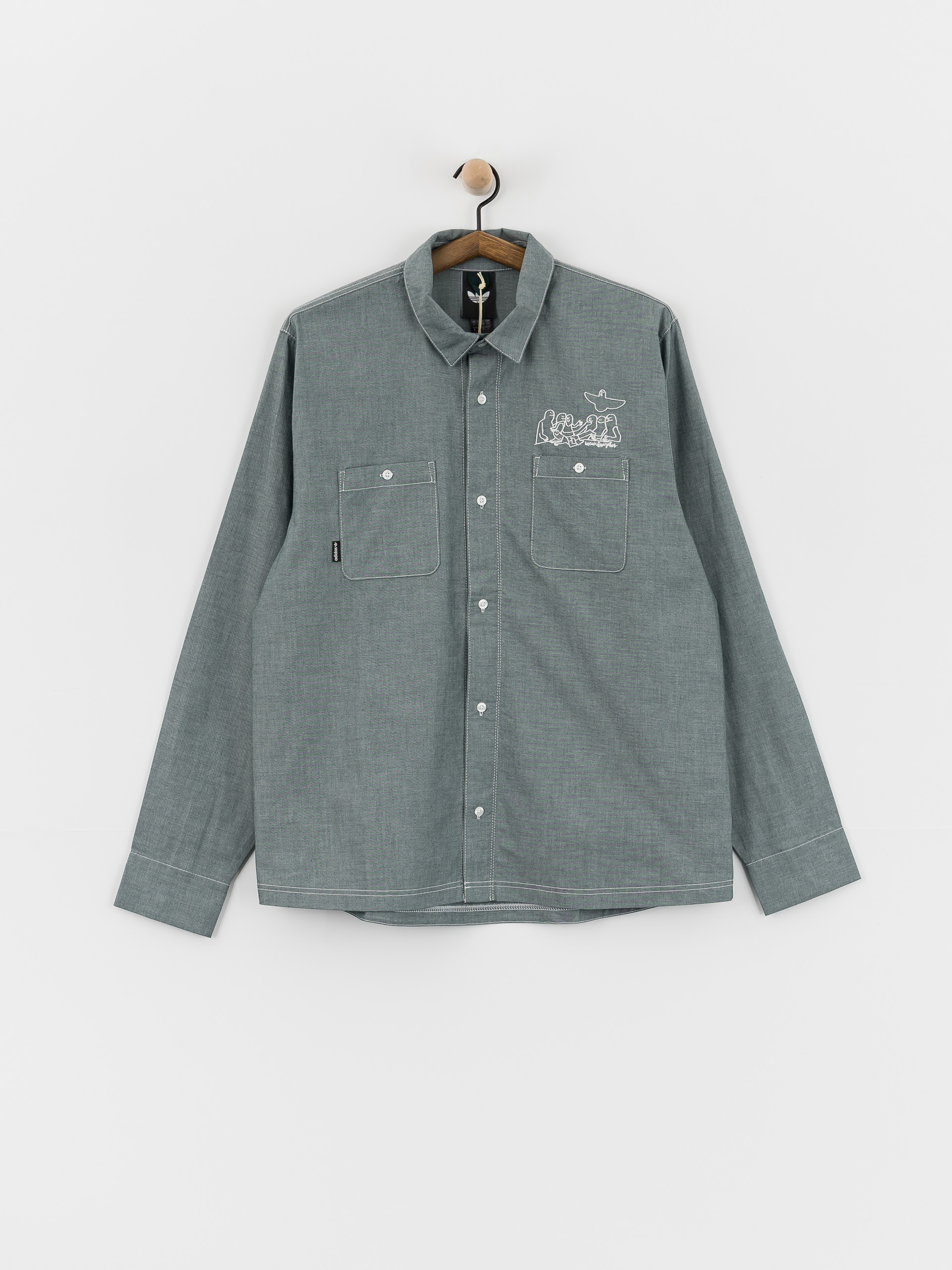 Риза adidas Gonz Button (aurivy/white)