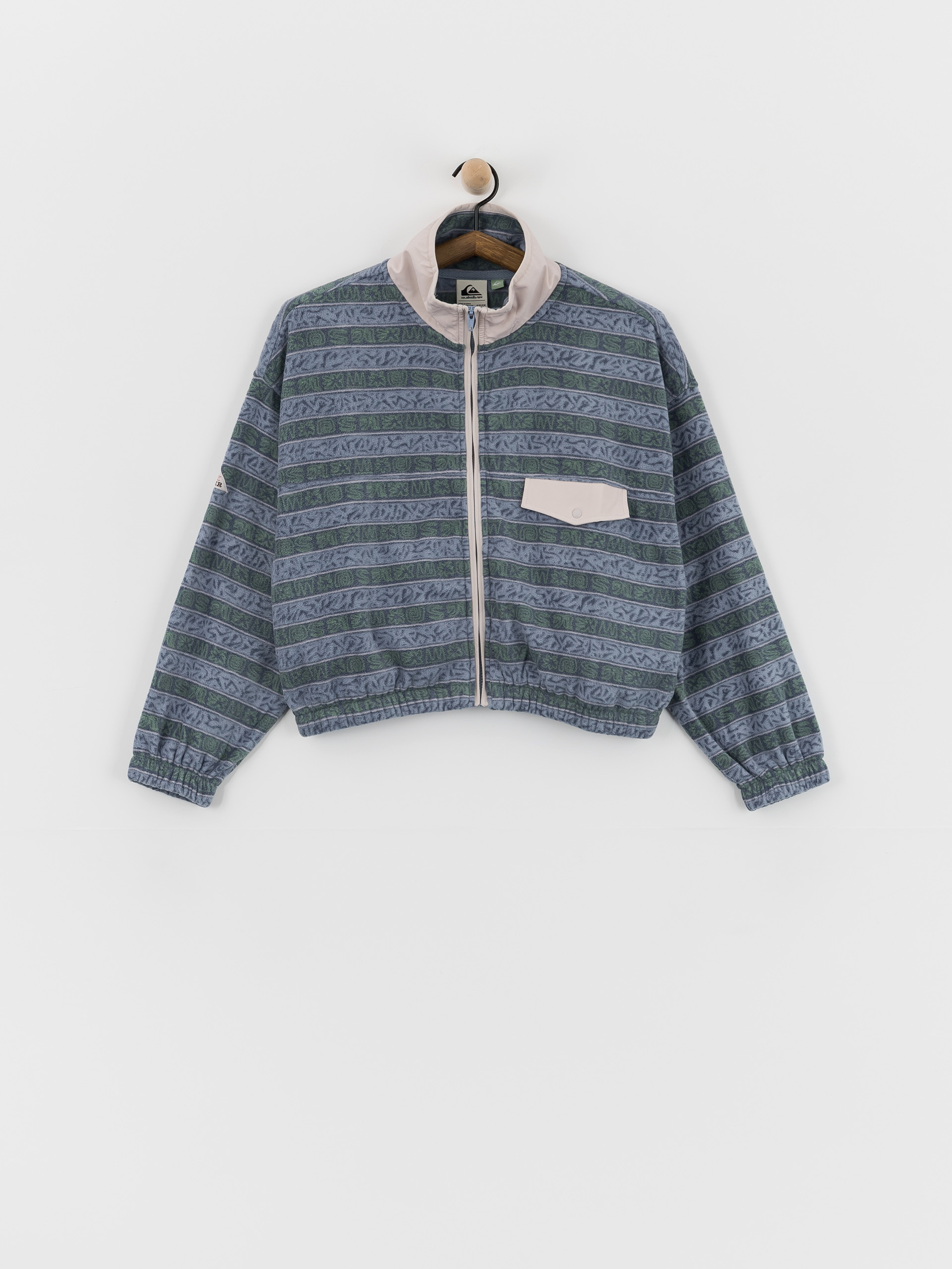 Дамски Поларени суитшърт Quiksilver Kedai FZ (ashley blue kedai stripe)