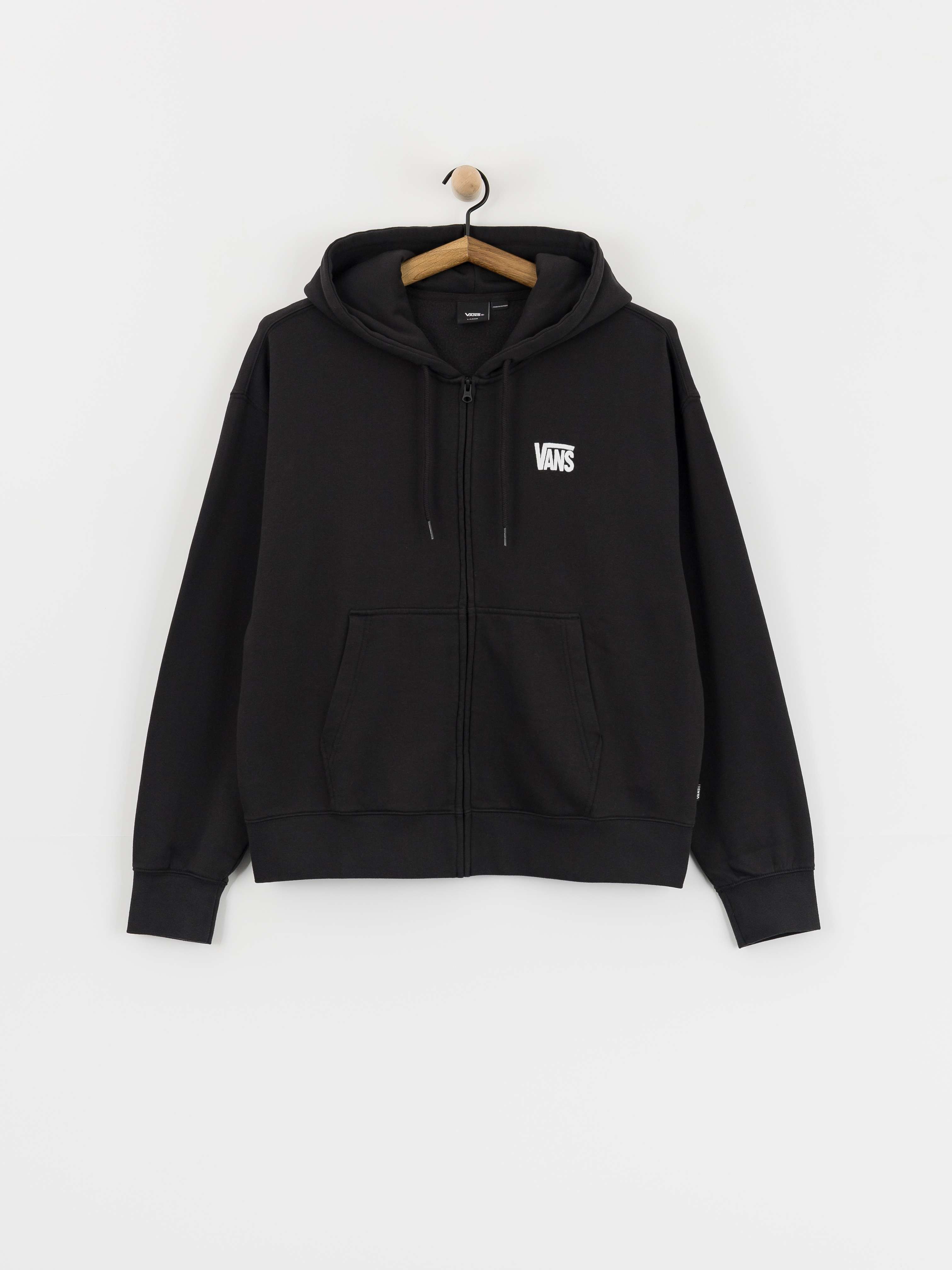 Суитшърт Vans Stretch Logo Full Zip (black/white)