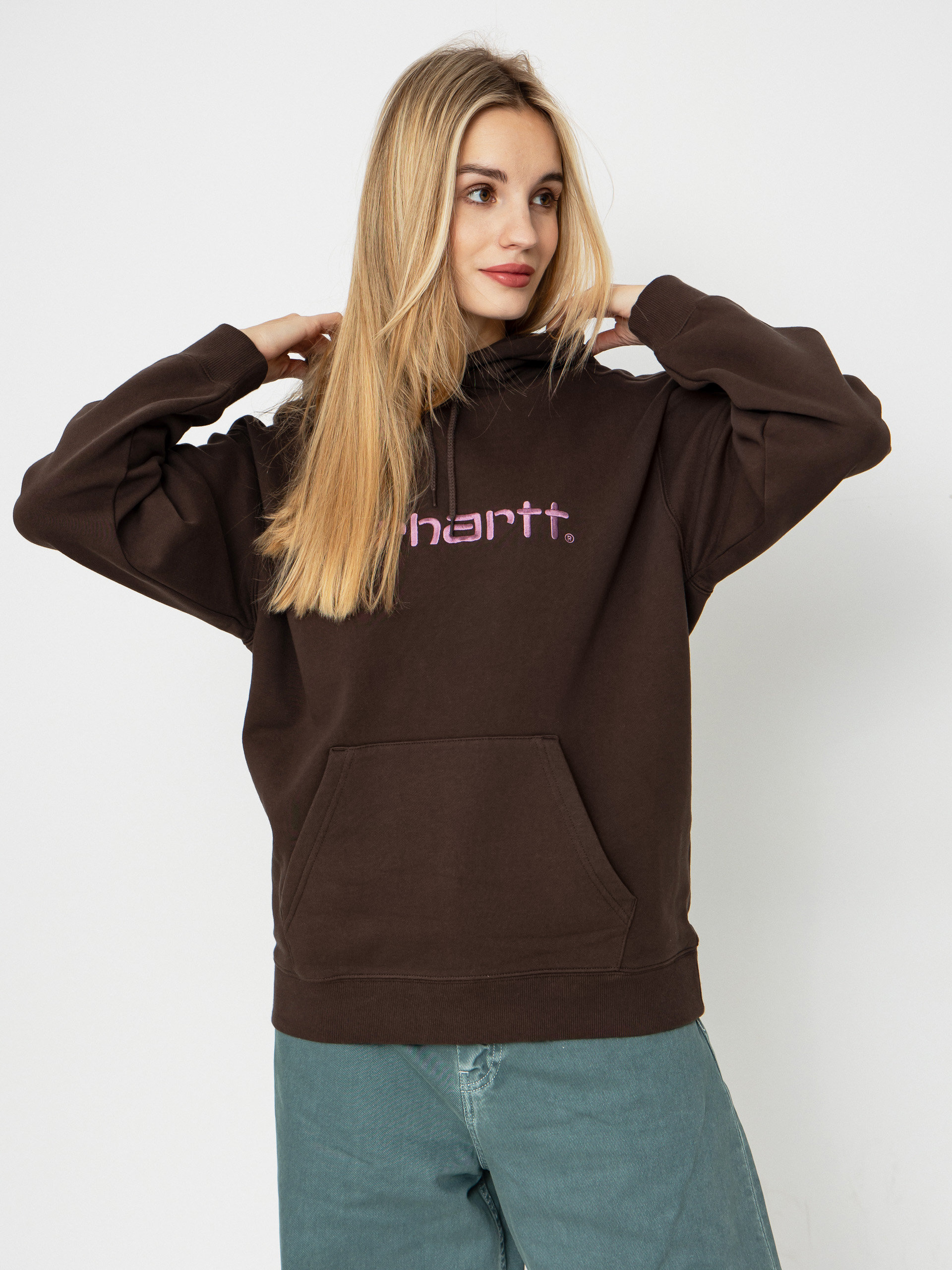 Суитшърт с качулка Carhartt WIP Carhartt HD Wmn (vitola/phlox)