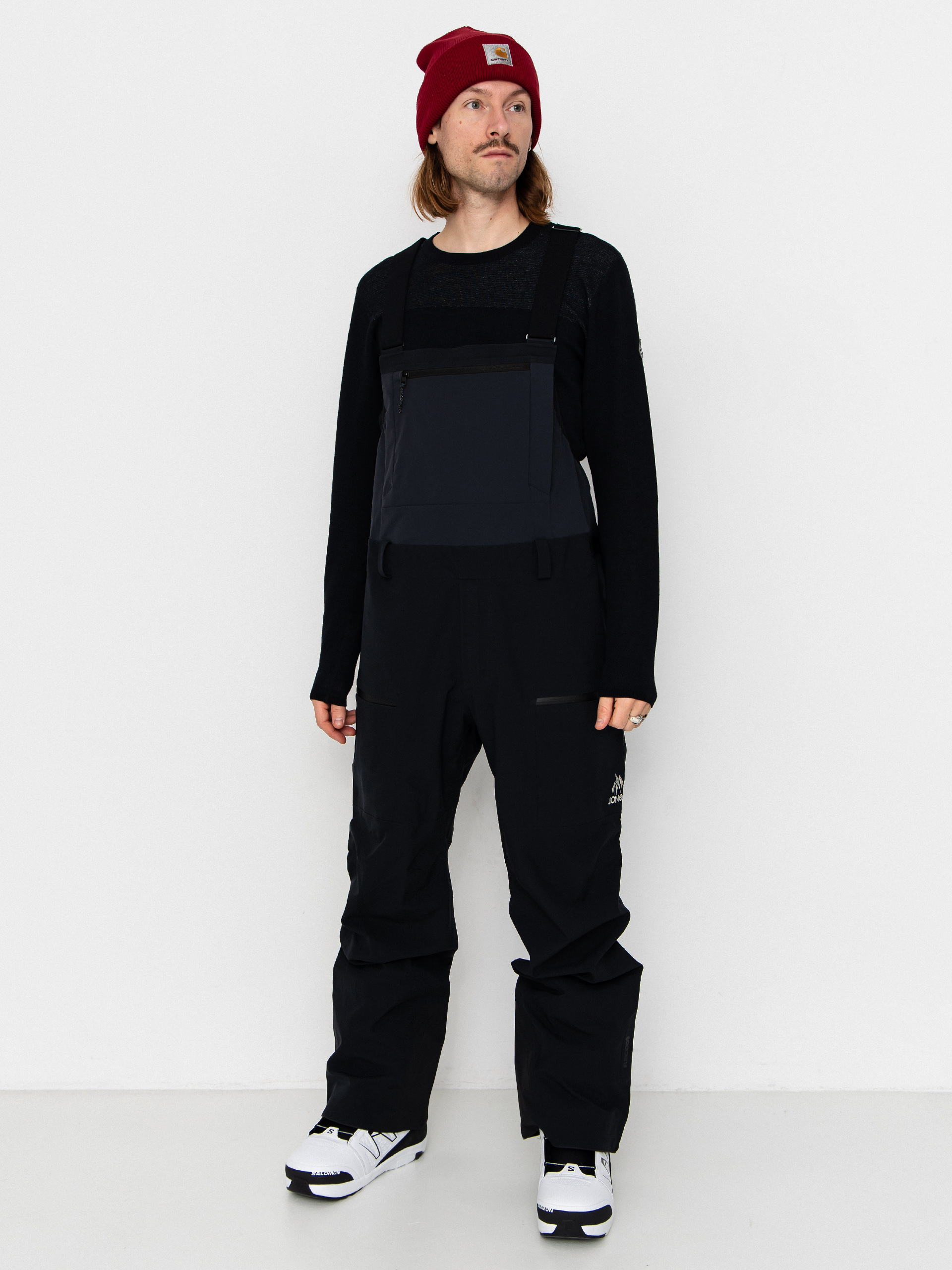 Сноуборд панталони Jones Snowboards Shralpinist Str Rec Bib (stealth black)