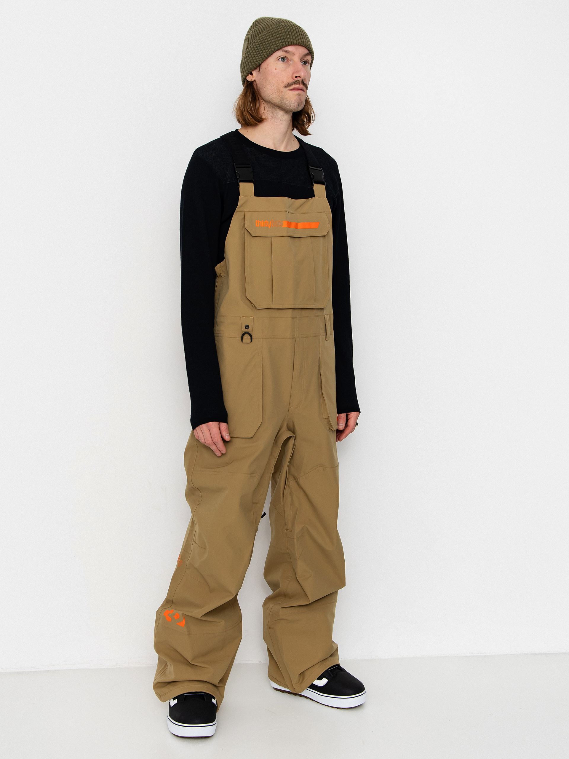 Мъжко Сноуборд панталони ThirtyTwo Basement Bib (khaki)
