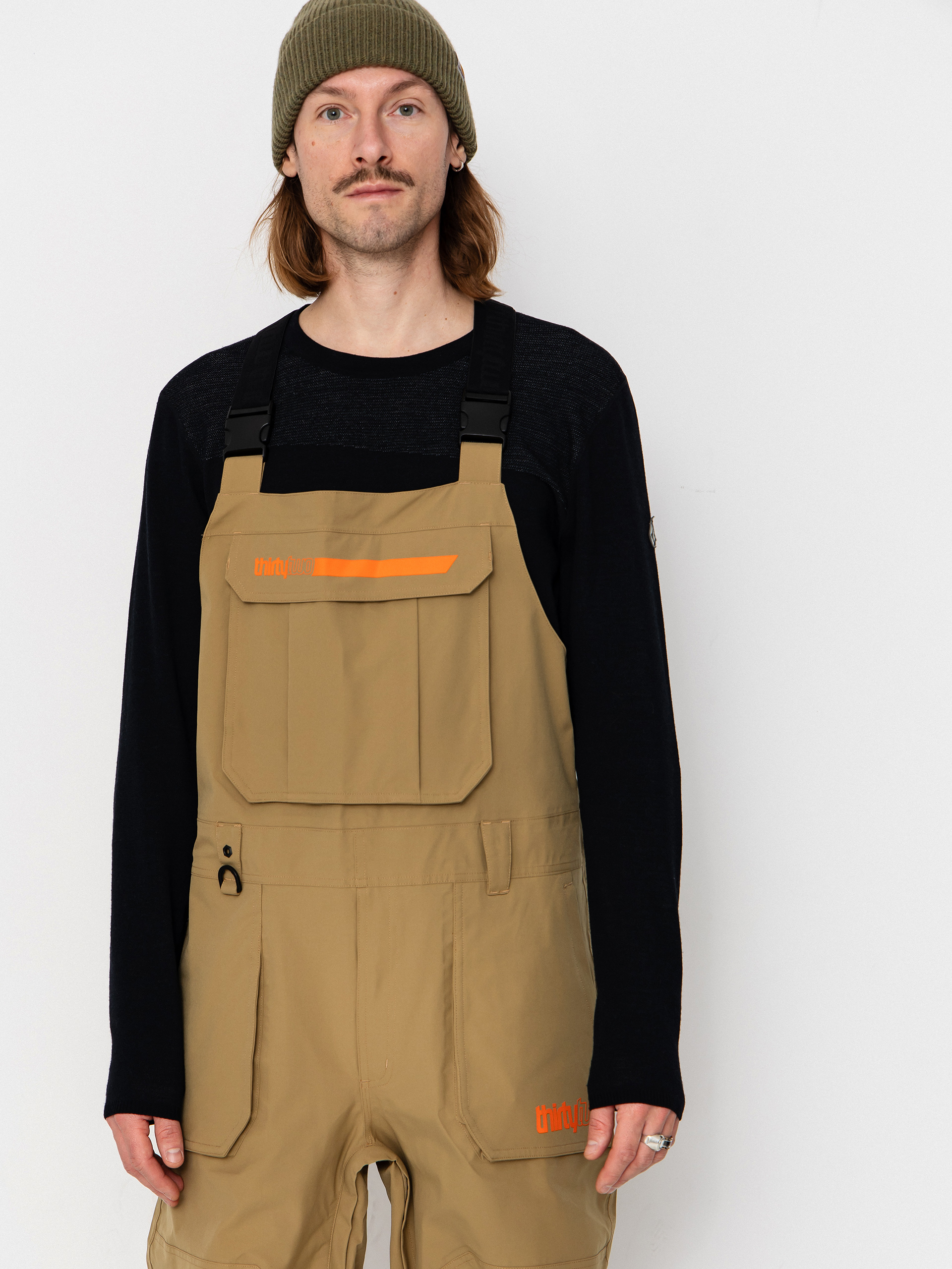Мъжко Сноуборд панталони ThirtyTwo Basement Bib (khaki)