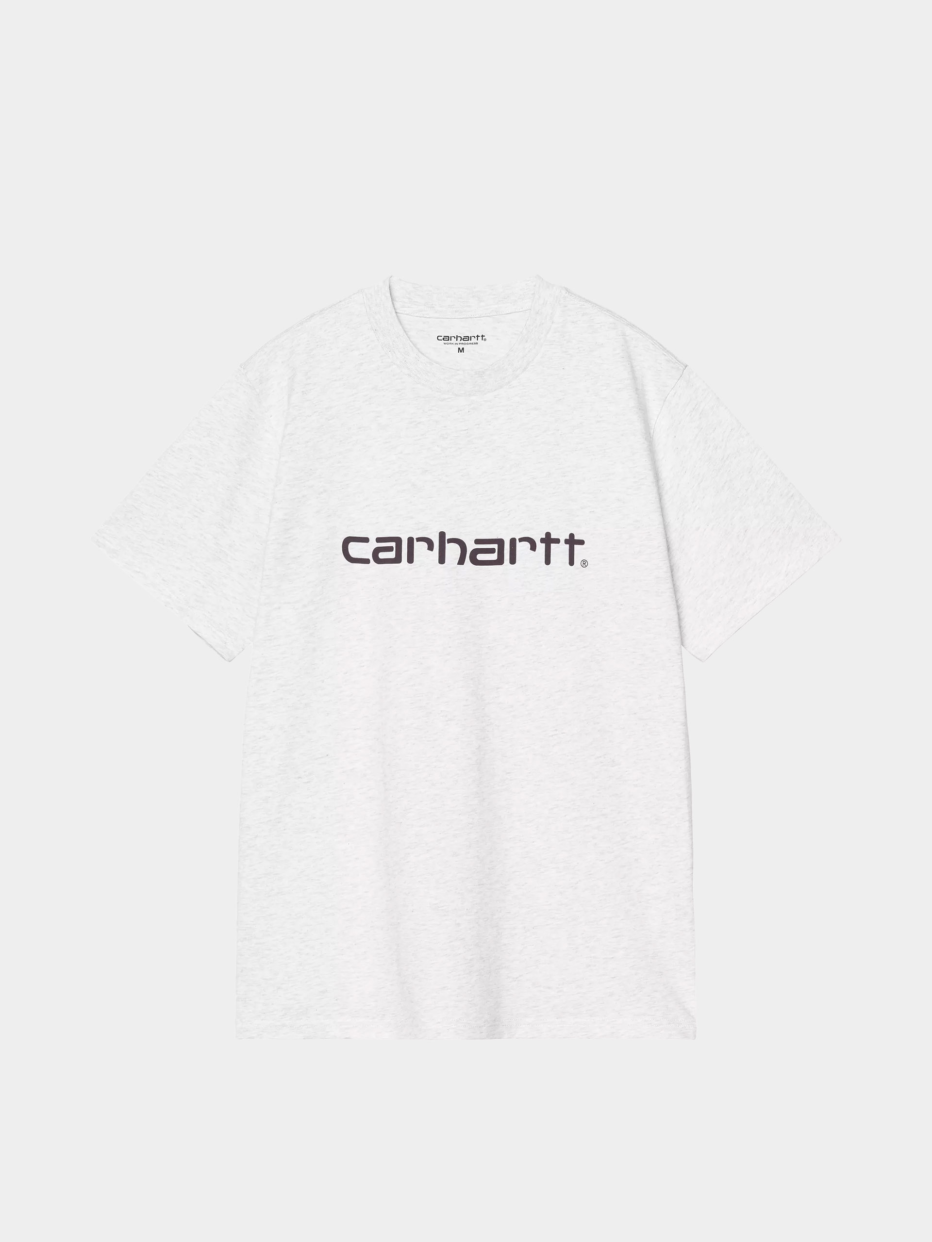 Тениска Carhartt WIP Script (ash heather/cozy purple)