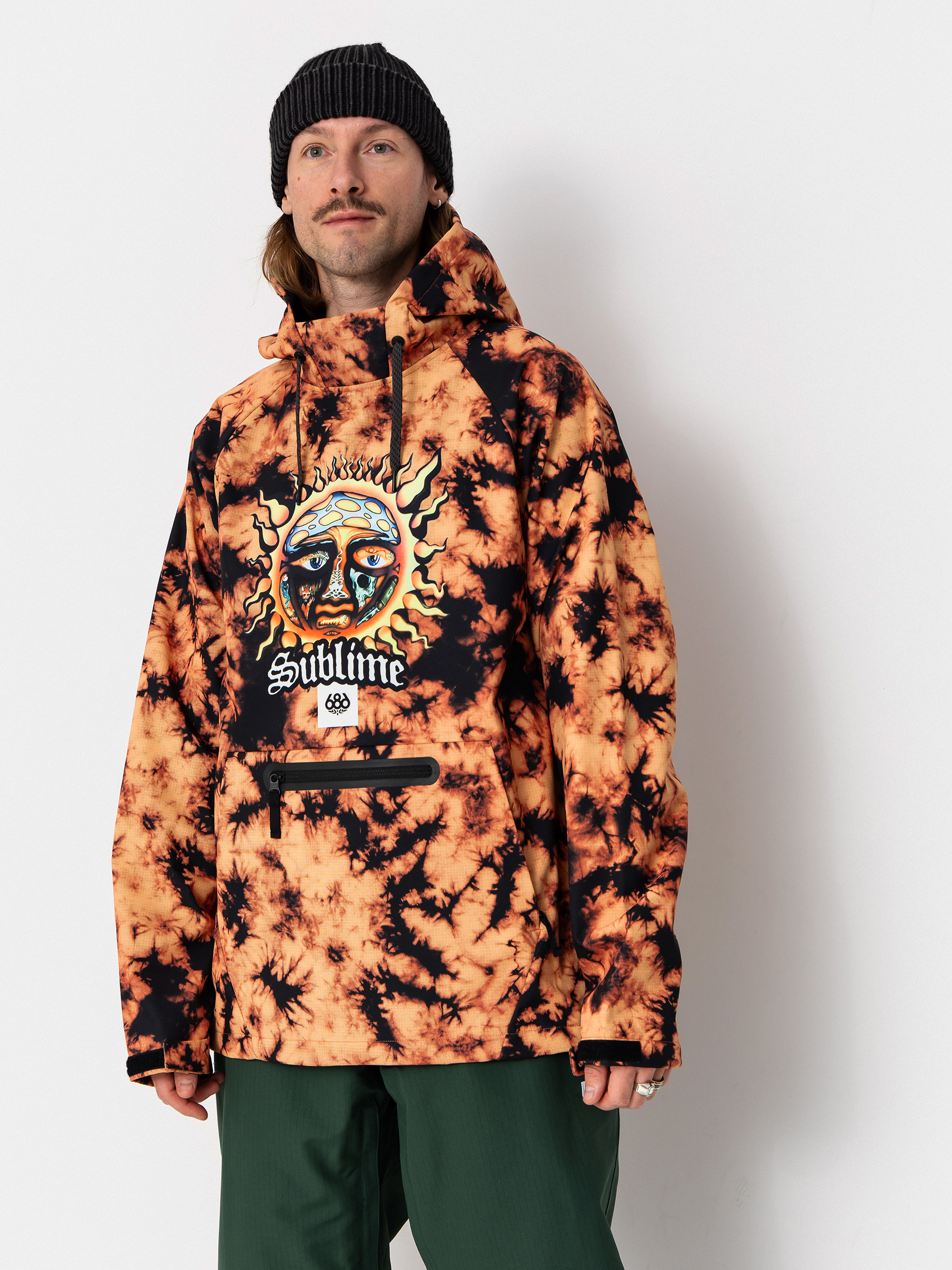 Мъжки Термо суитшърт 686 Waterproof HD (sublime orange tie dye)