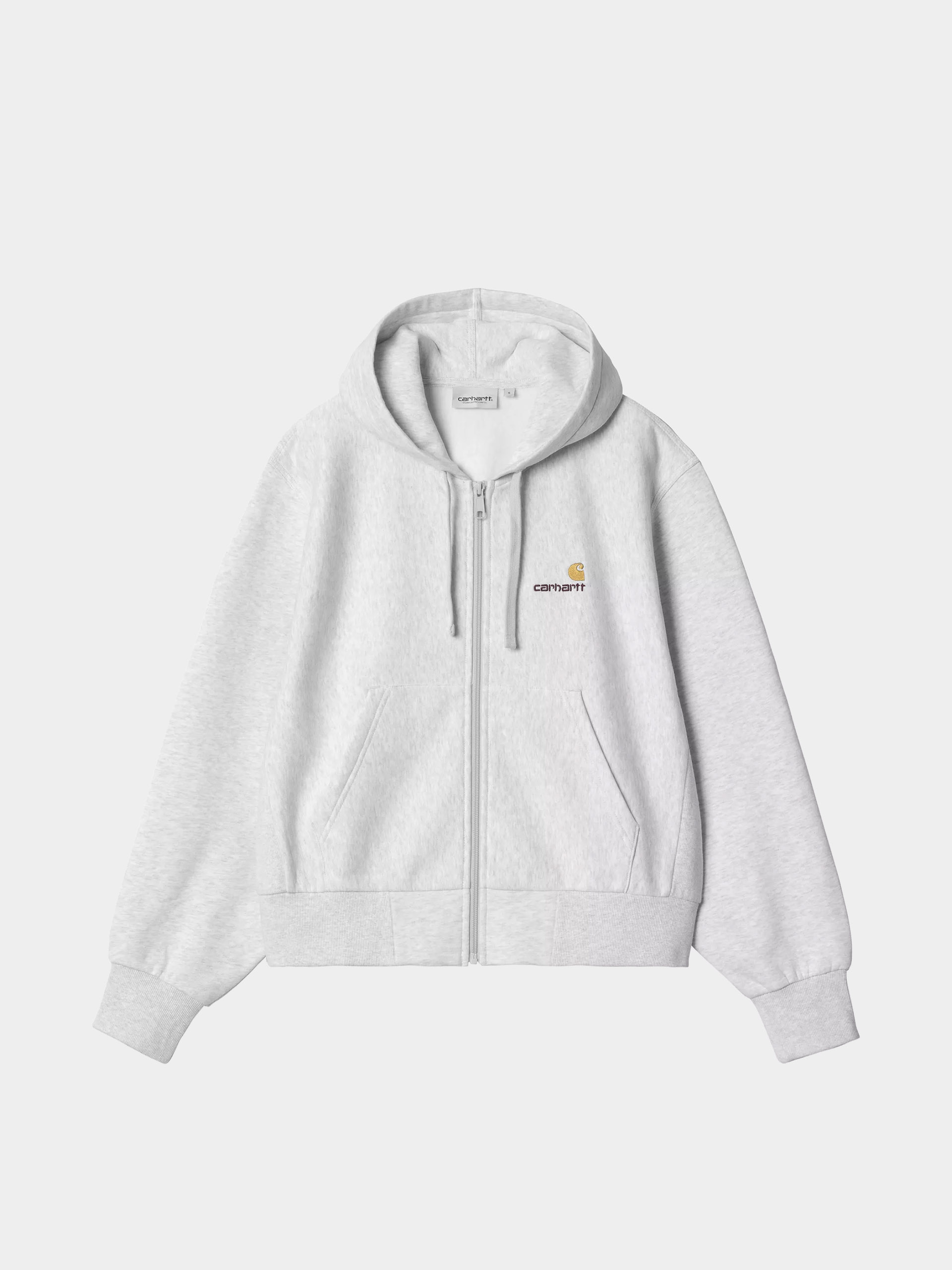 Суитшърт с качулка Carhartt WIP American Script ZHD Wmn (ash heather)