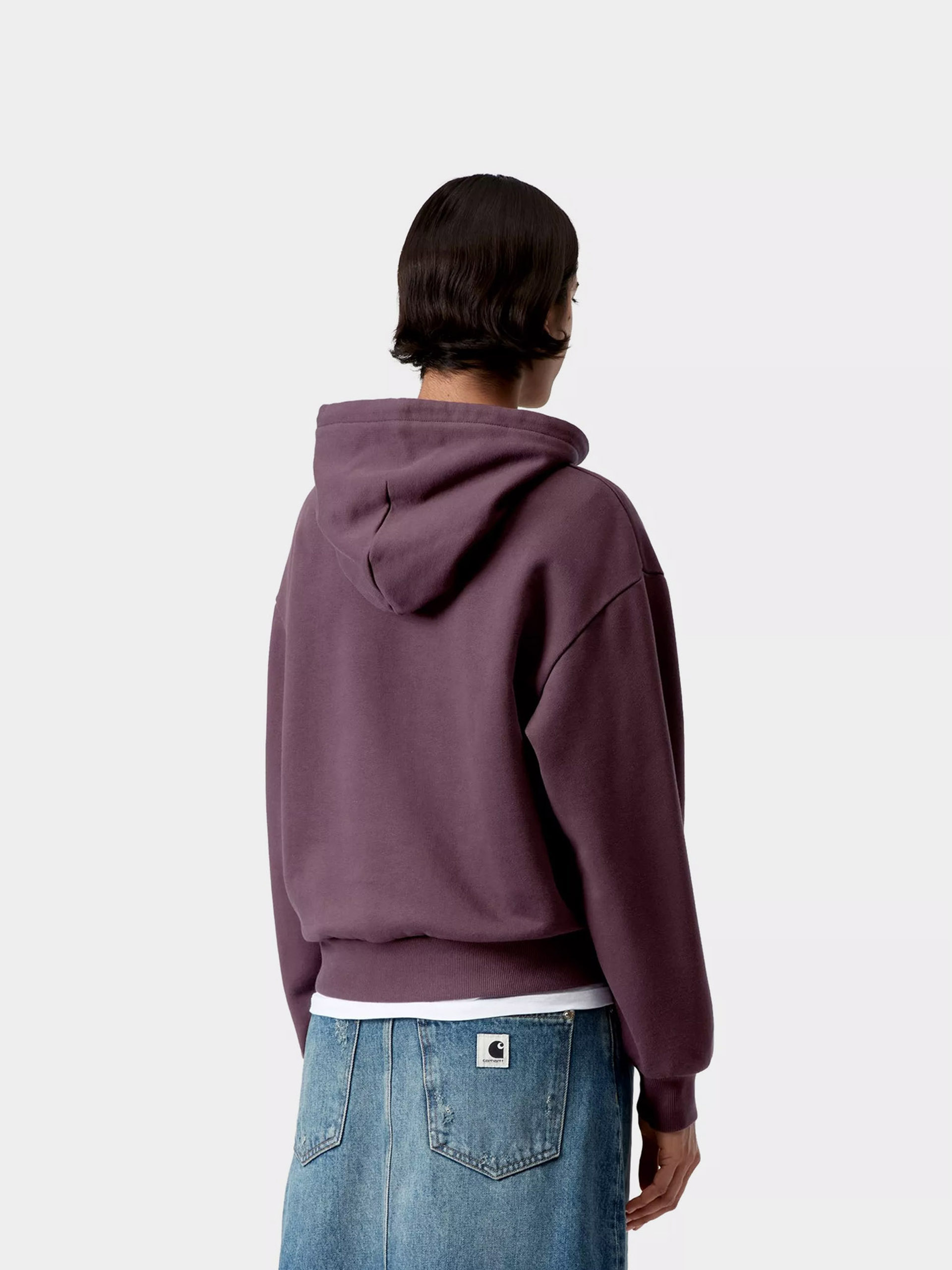 Суитшърт с качулка Carhartt WIP Casey HD Wmn (cozy purple/silver)