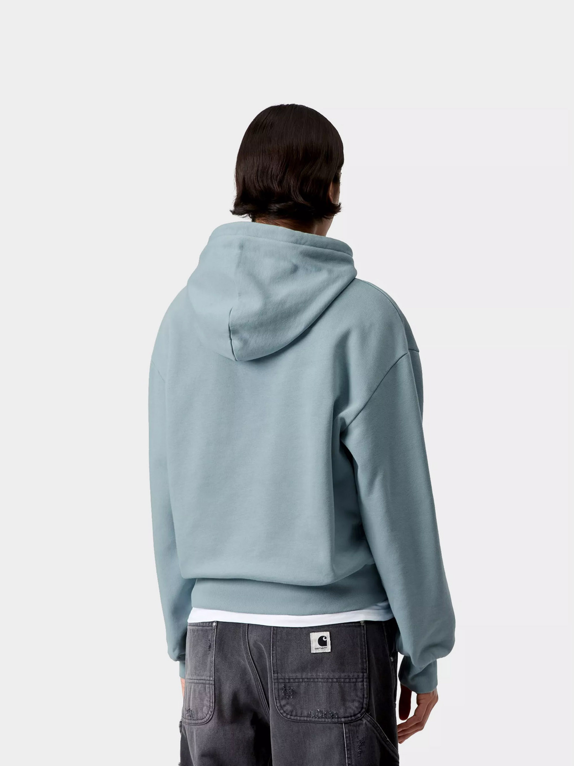 Суитшърт с качулка Carhartt WIP Casey HD Wmn (tourmaline/silver)
