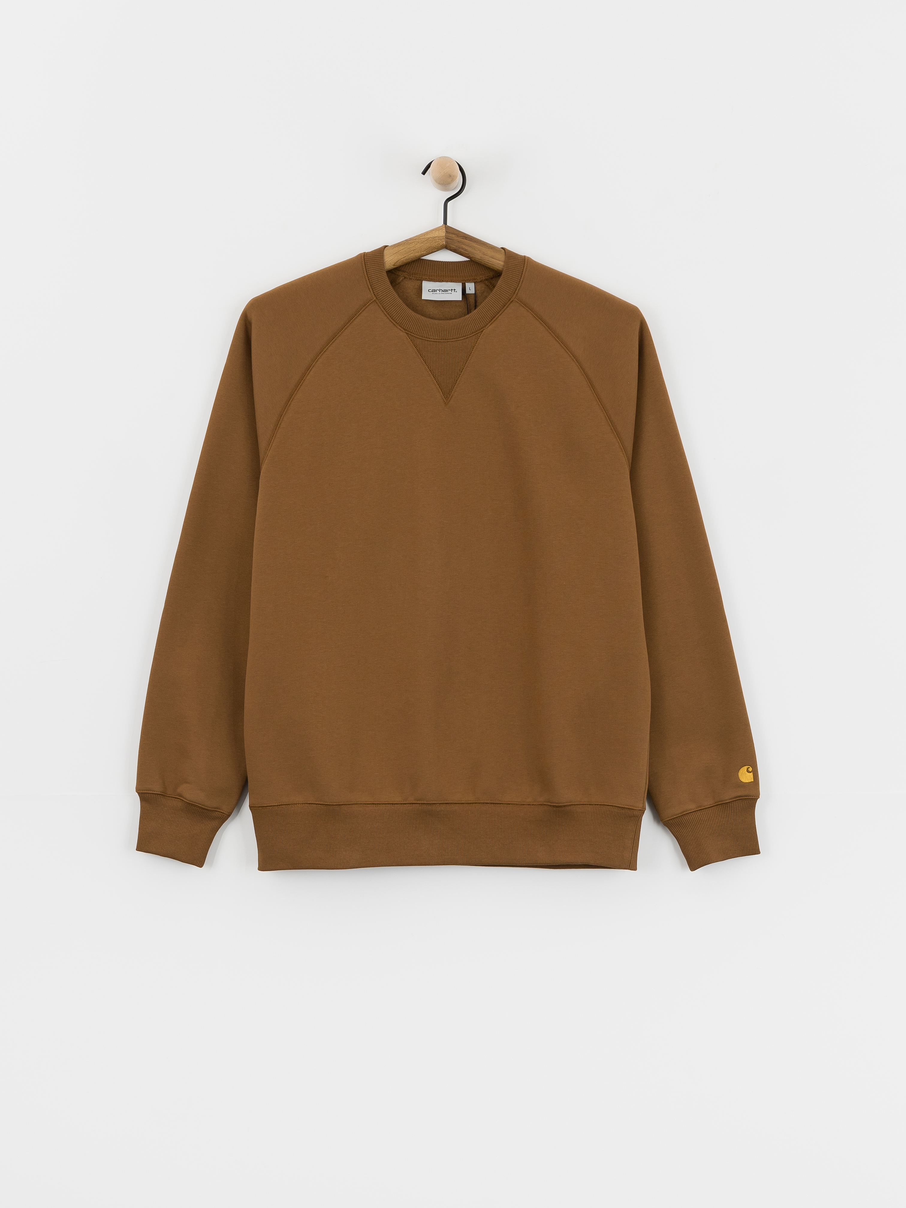 Суитшърт Carhartt WIP Chase (hamilton brown/gold)