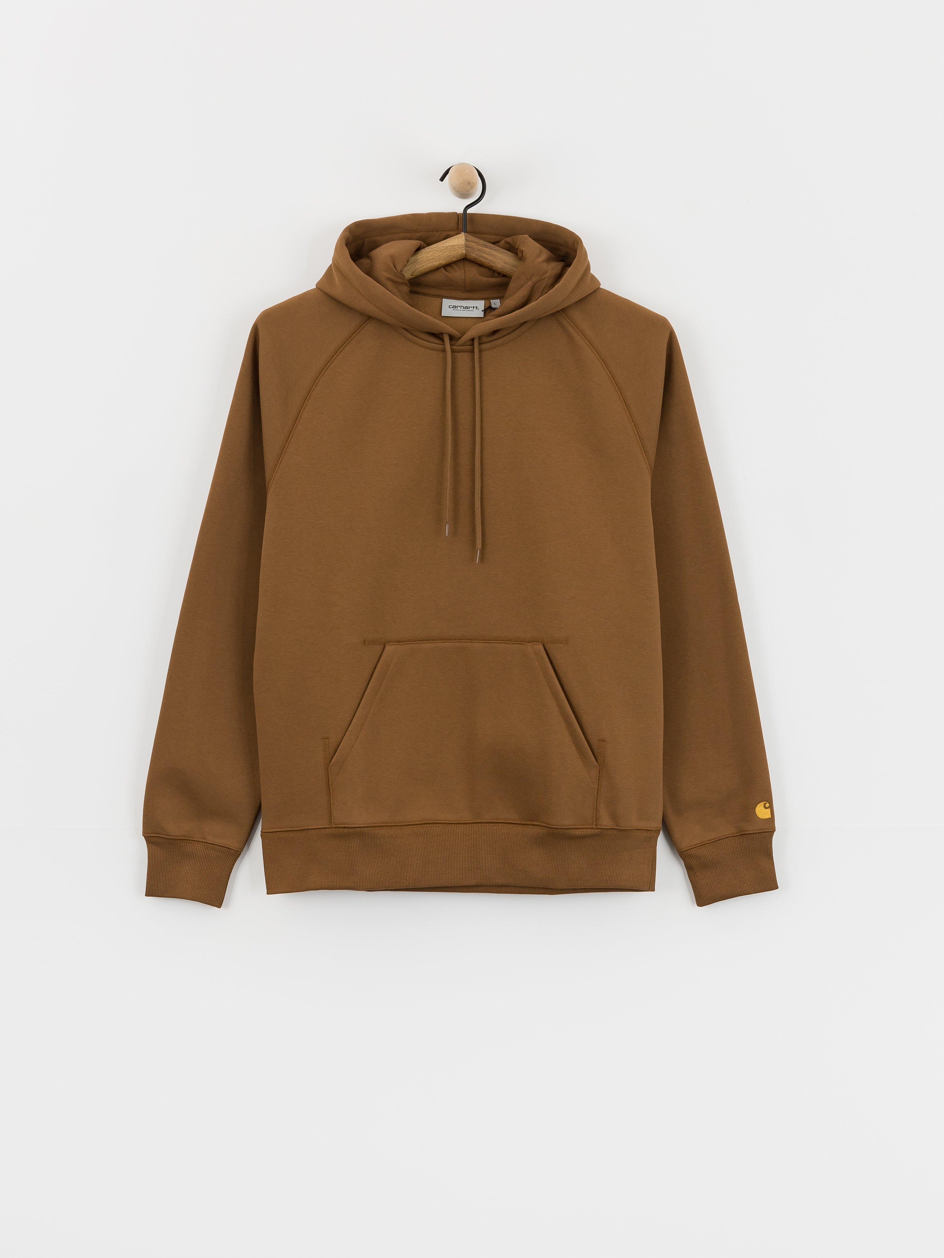 Суитшърт с качулка Carhartt WIP Chase HD (hamilton brown/gold)