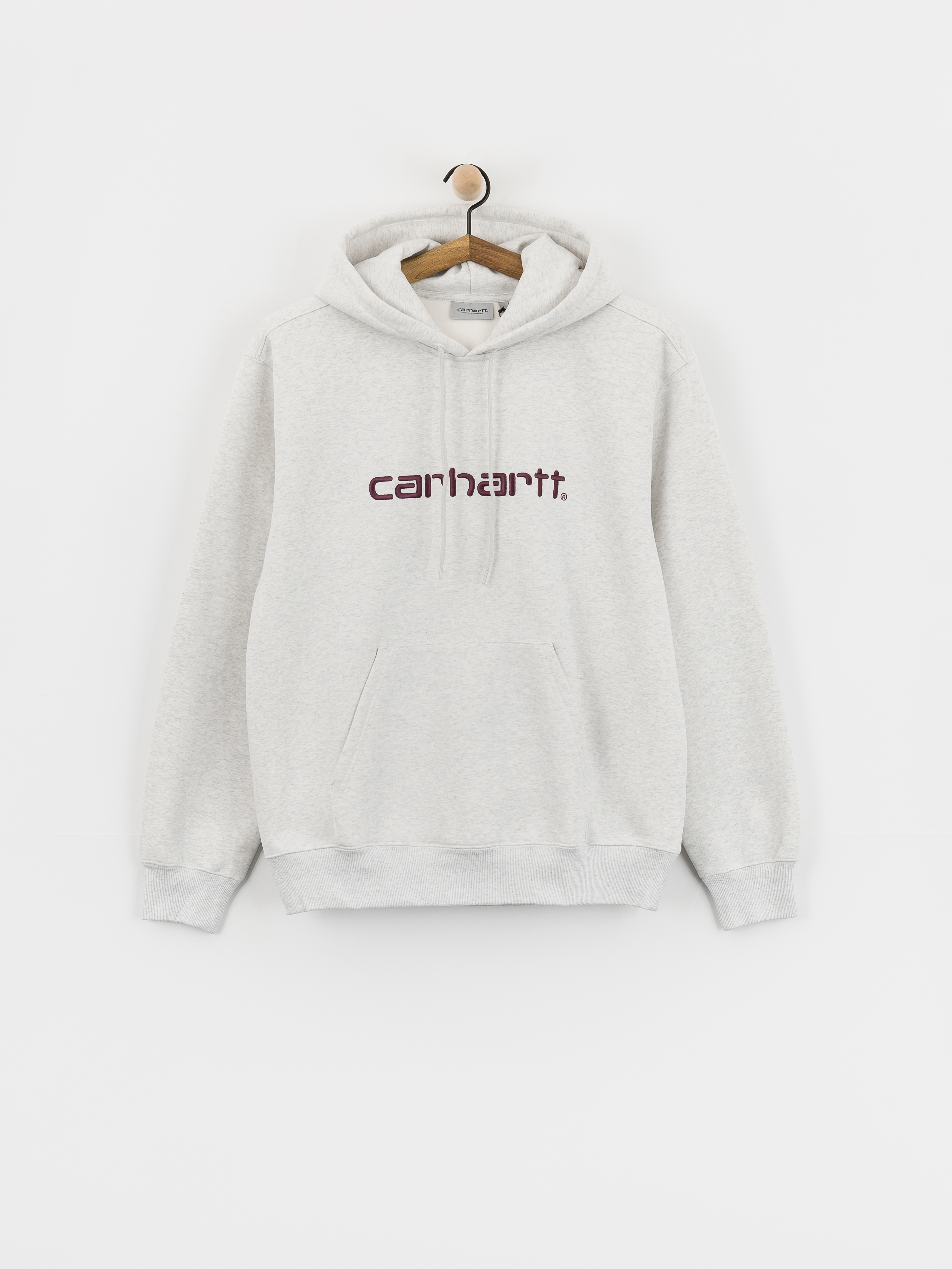 Суитшърт с качулка Carhartt WIP Carhartt HD (ash heather/cozy purple)