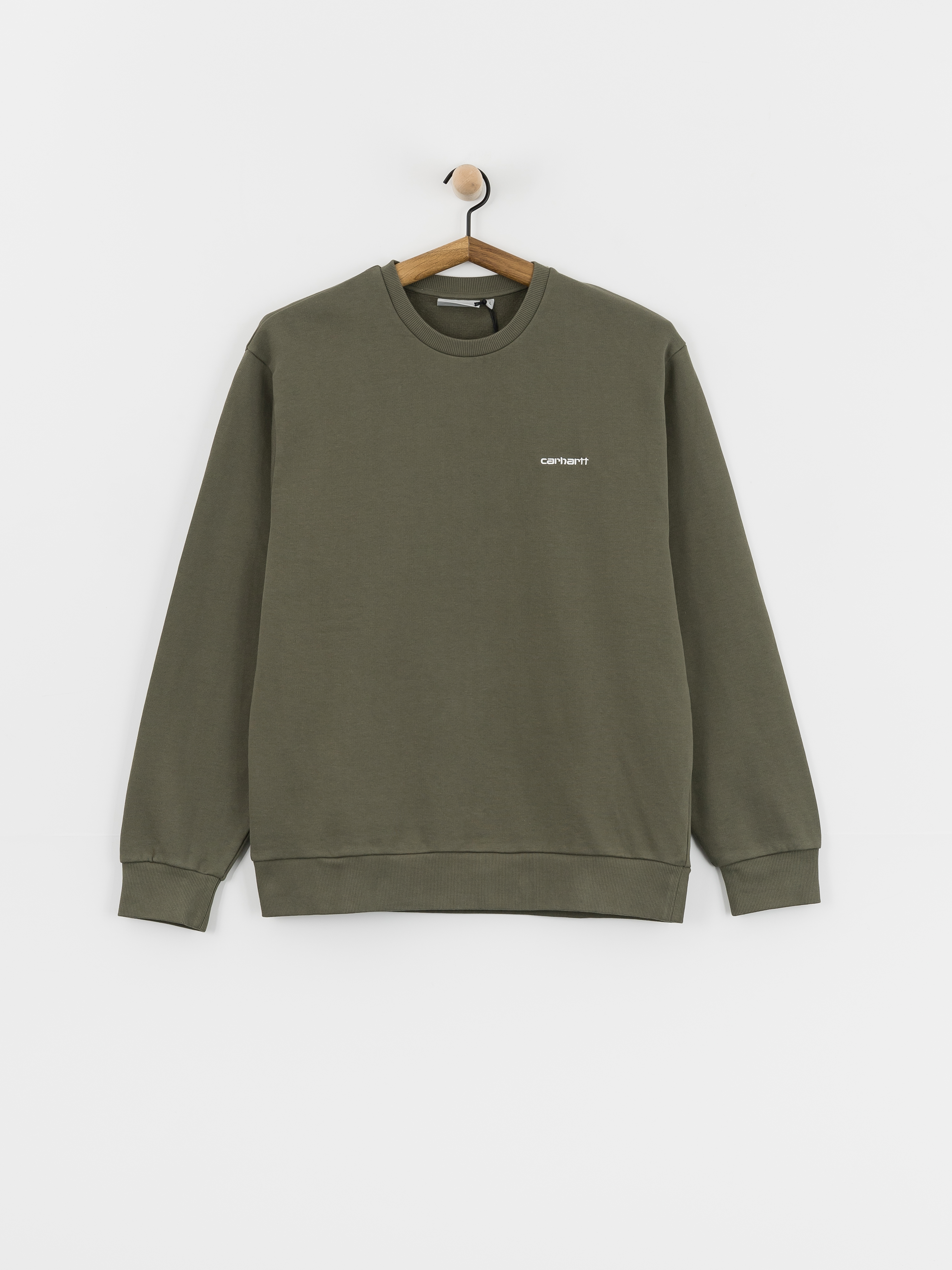 Суитшърт Carhartt WIP Script Embroidery (leaf/white)