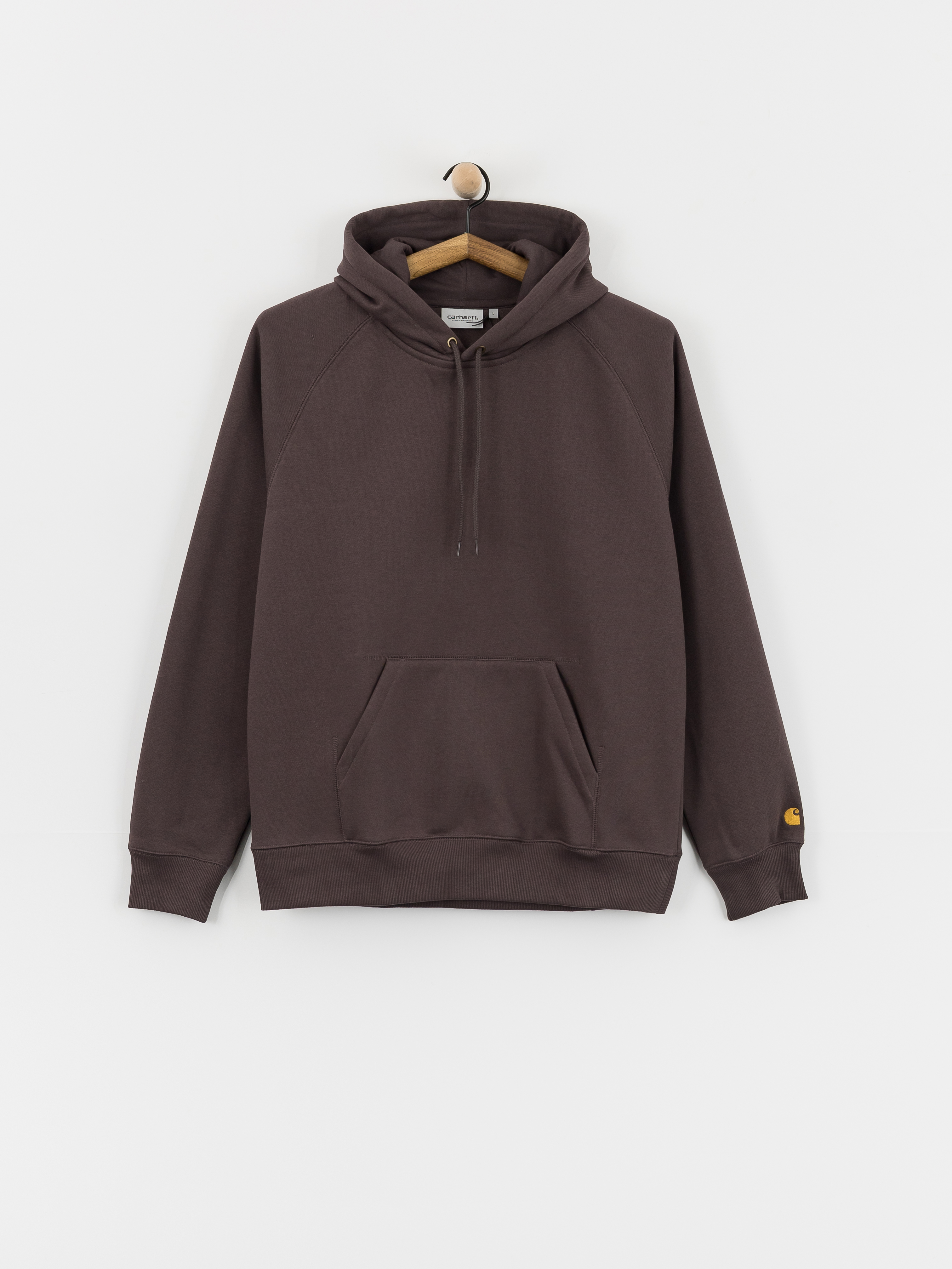 Суитшърт с качулка Carhartt WIP Chase HD (shale/gold)