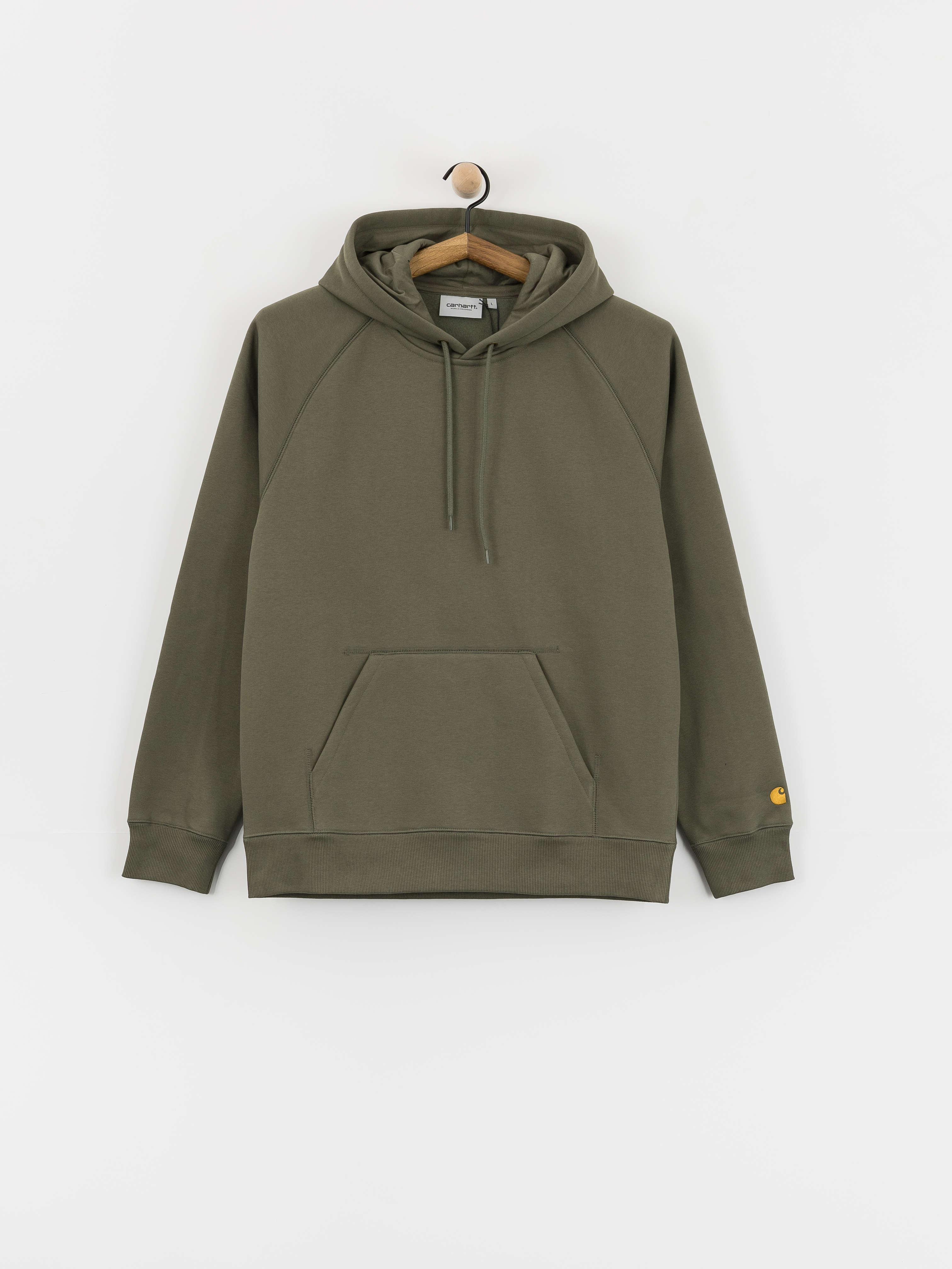 Суитшърт с качулка Carhartt WIP Chase HD (leaf/gold)
