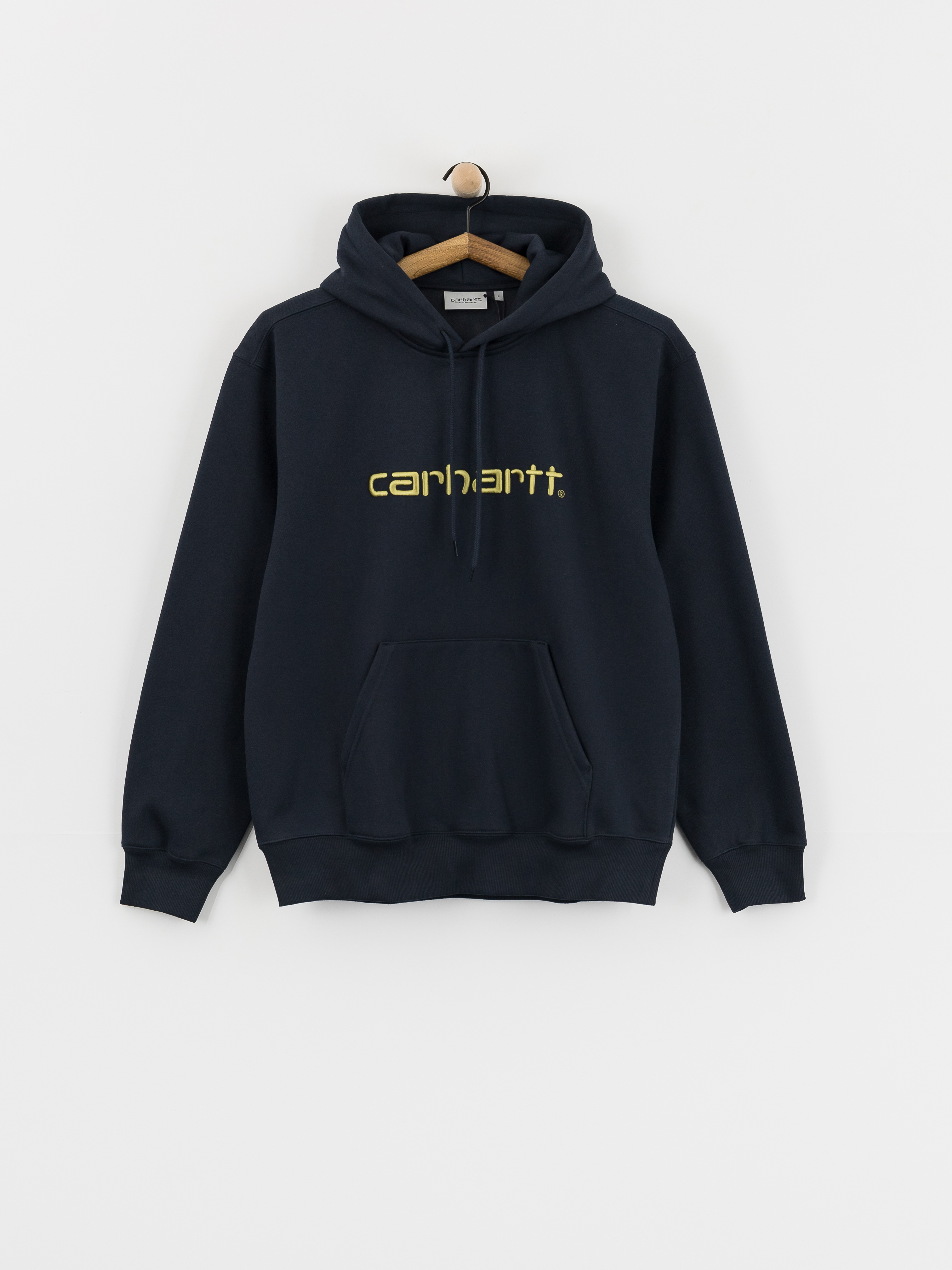 Суитшърт с качулка Carhartt WIP Carhartt HD (deep night/gentle green)