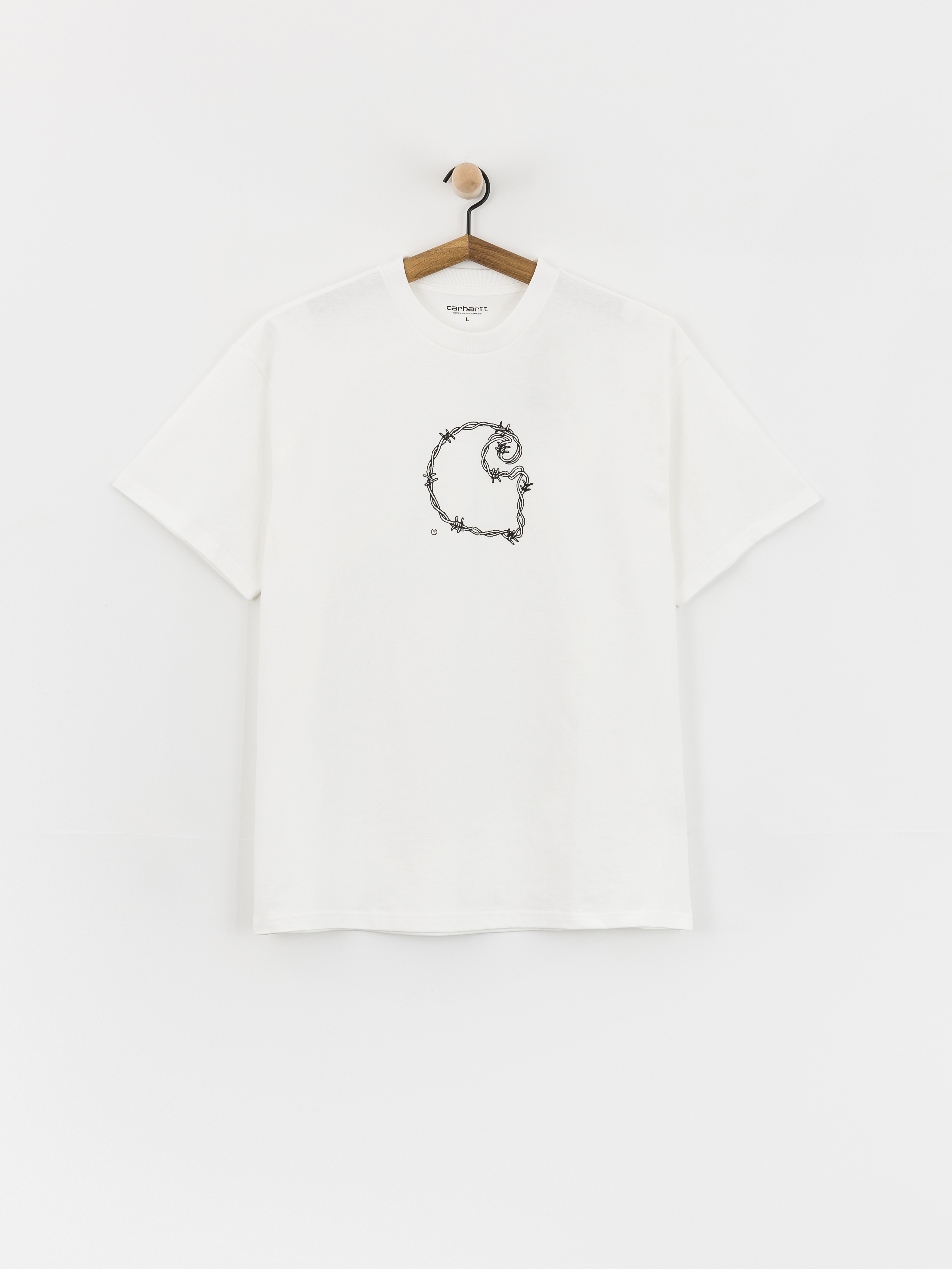 Тениска Carhartt WIP Barbwire C (white)