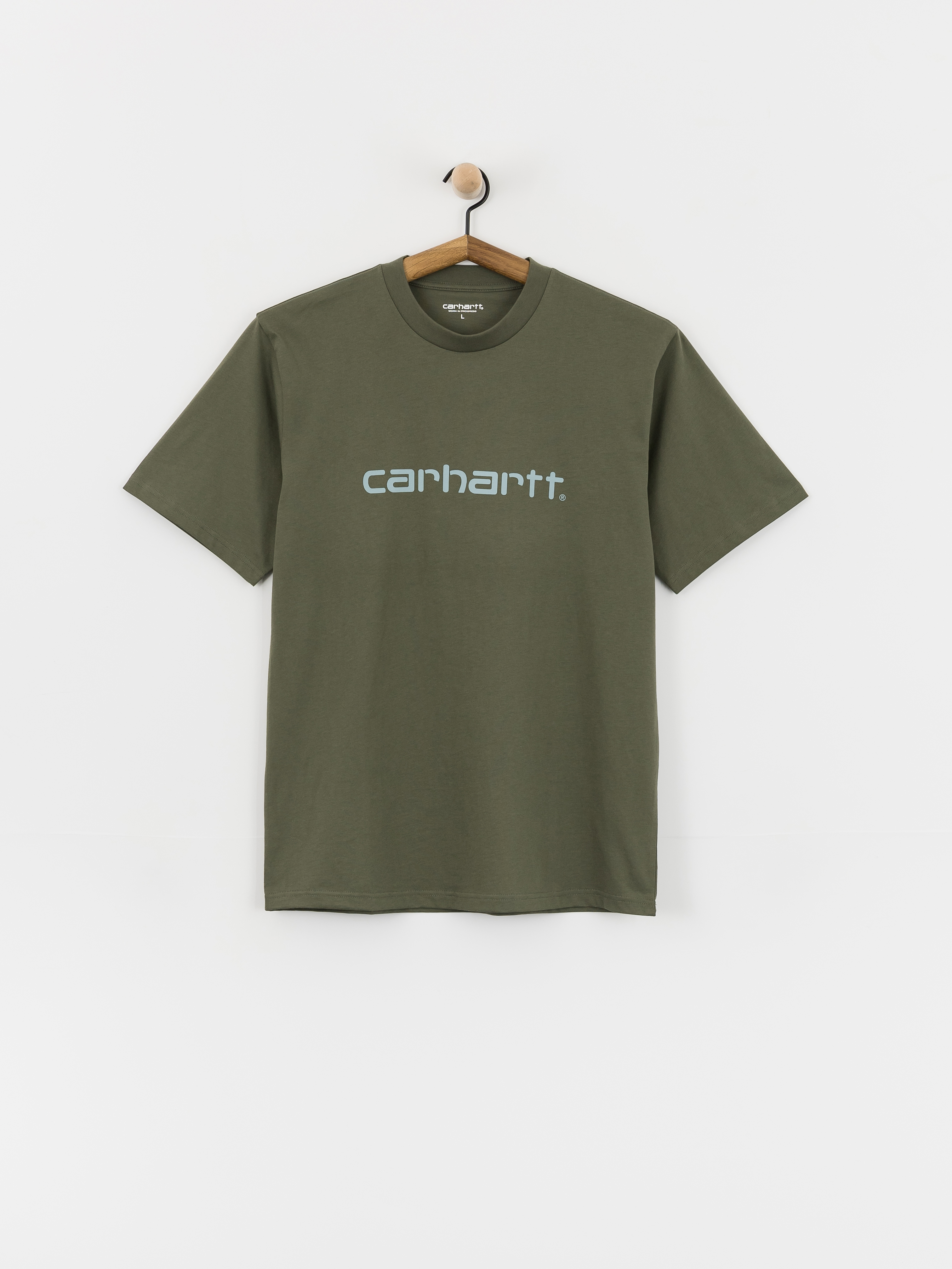 Тениска Carhartt WIP Script (leaf/tourmaline)