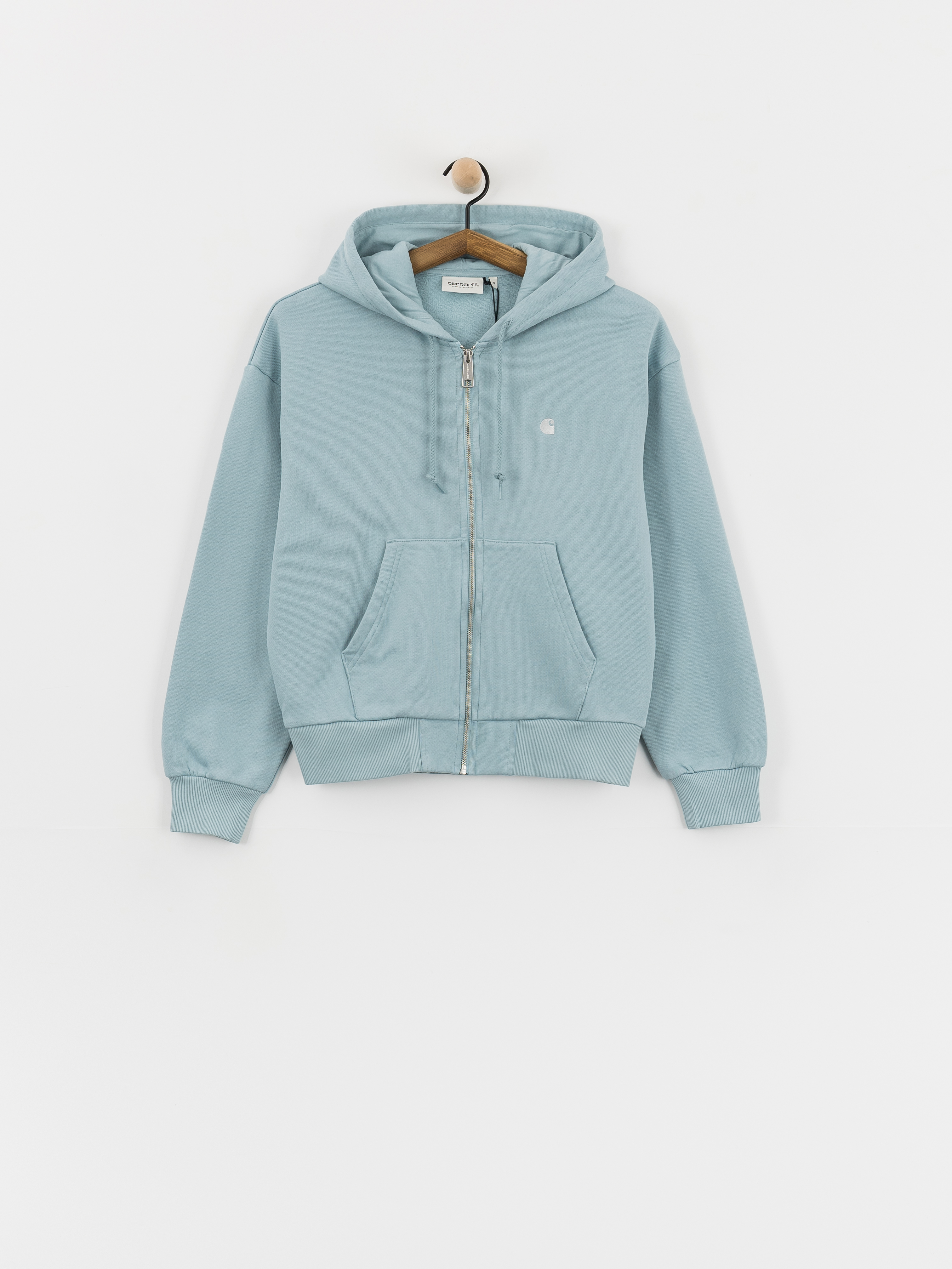 Суитшърт с качулка Carhartt WIP Casey ZHD Wmn (tourmaline/silver)