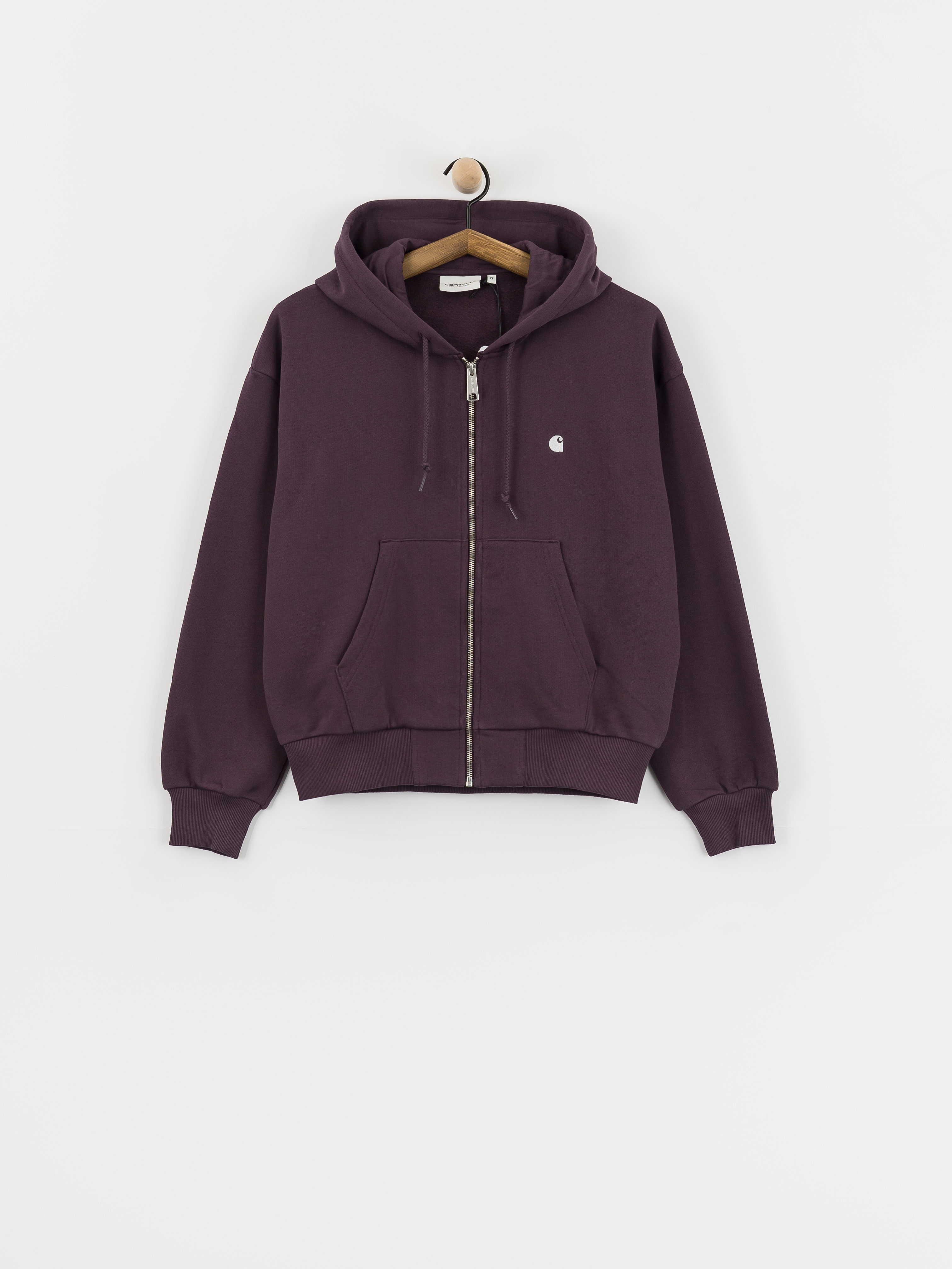 Суитшърт с качулка Carhartt WIP Casey ZHD Wmn (cozy purple/silver)
