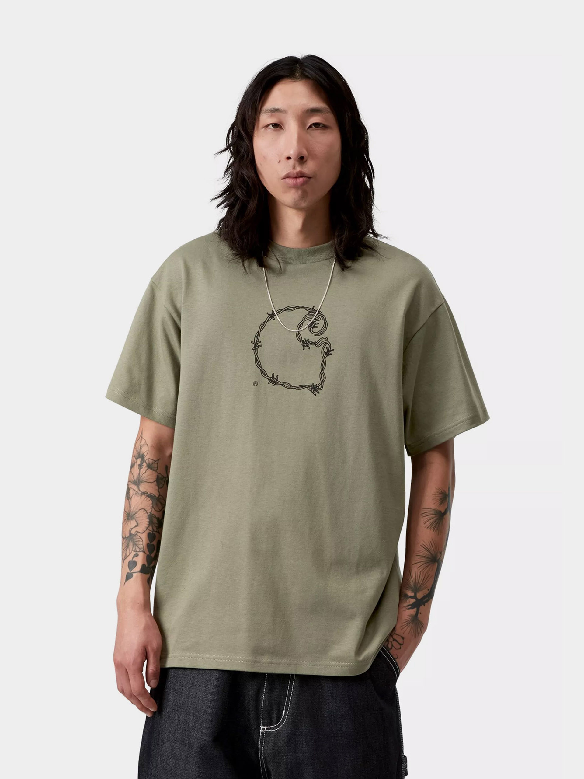 Тениска Carhartt WIP Barbwire C (dollar green)