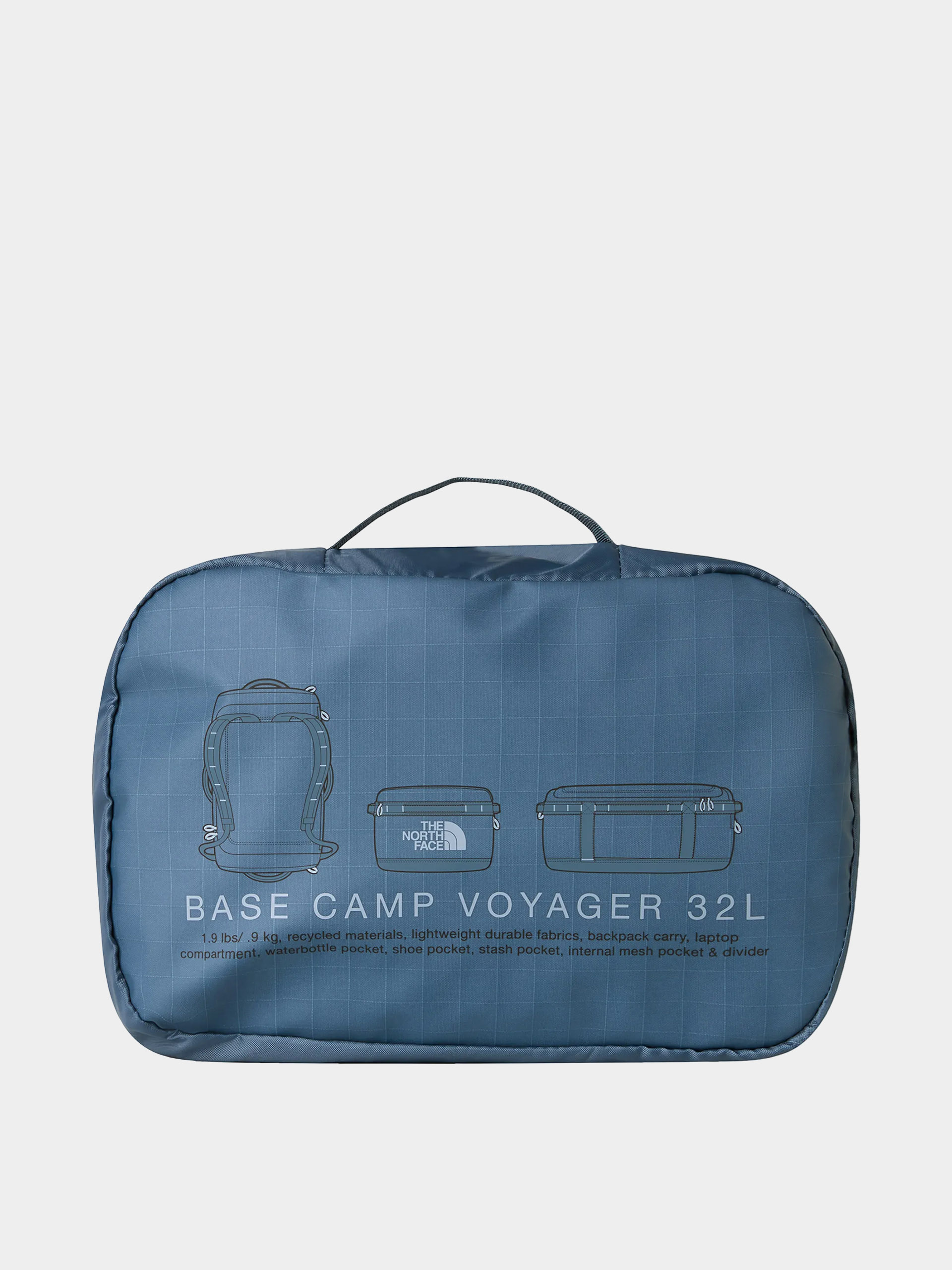 Чанта The North Face Base Camp Voyager Duffel 32L (granite grey/fr)