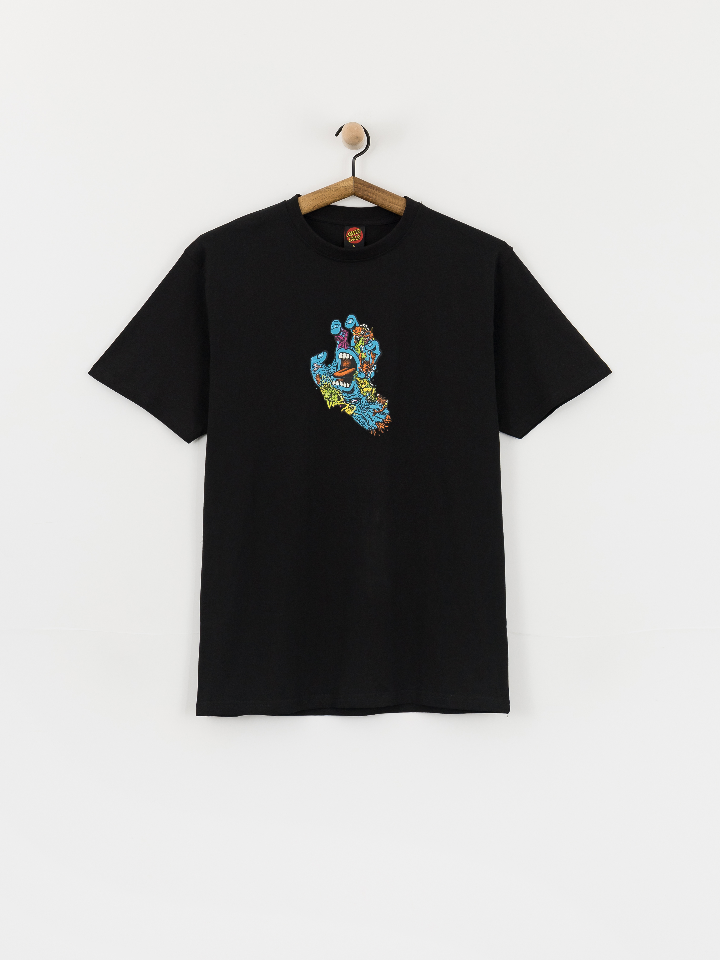 Тениска Santa Cruz Roskopp Screaming Five Frnt (black)