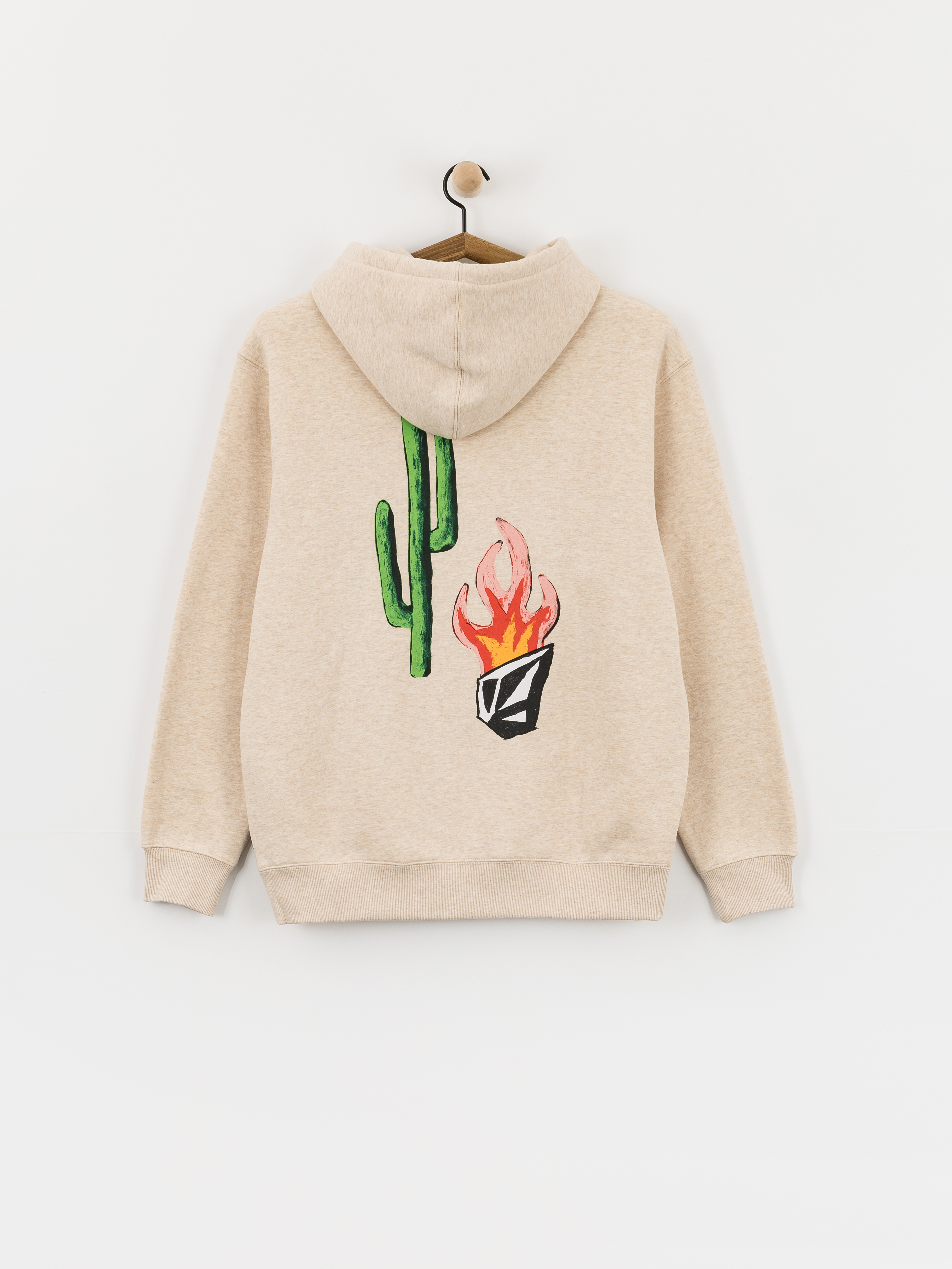 Суитшърт с качулка Volcom Fa Mickey Mason HD (dust heather)