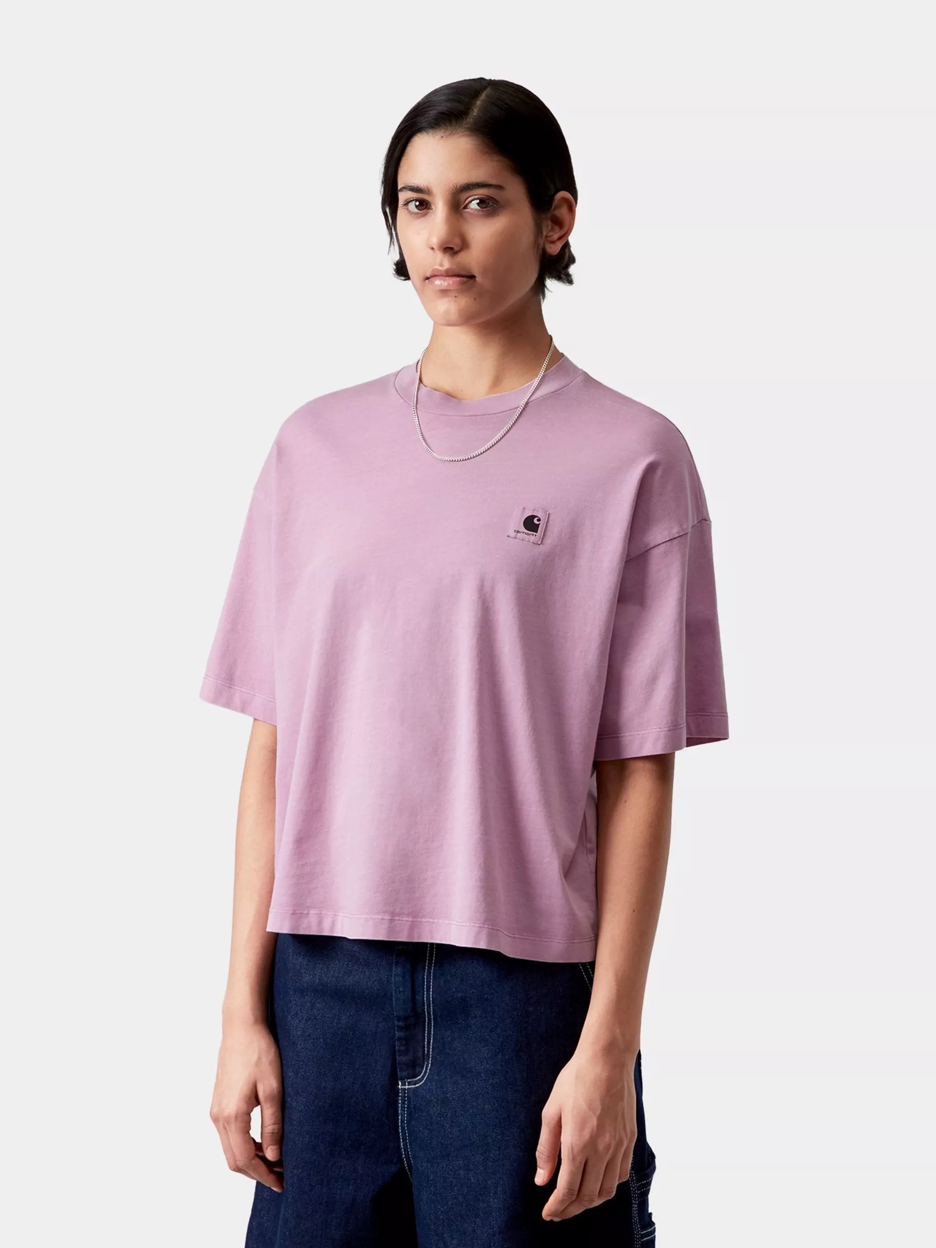 Тениска Carhartt WIP Nelson Wmn (gentle purple)