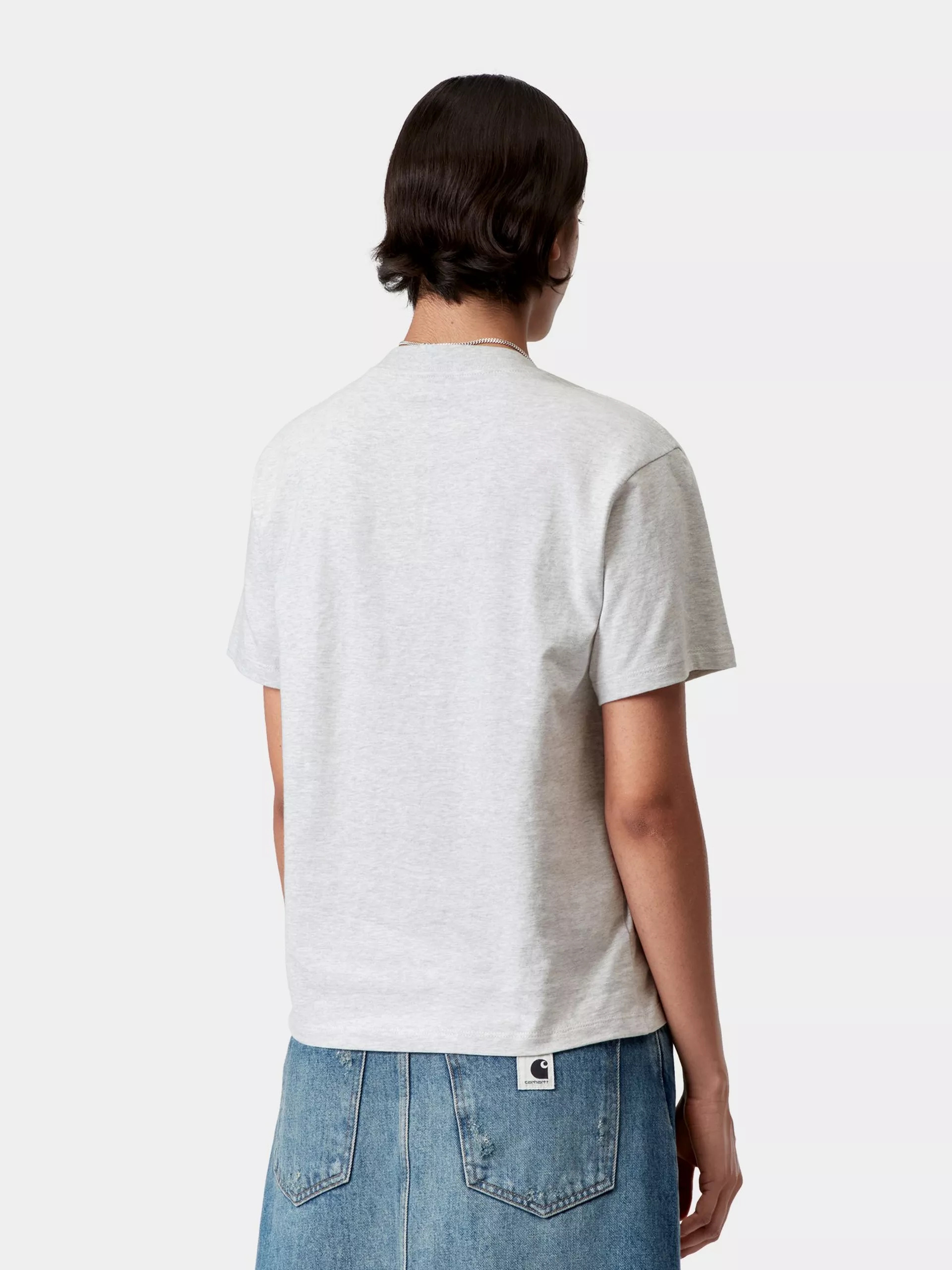 Тениска Carhartt WIP Pocket Heart Wmn (ash heather/red)