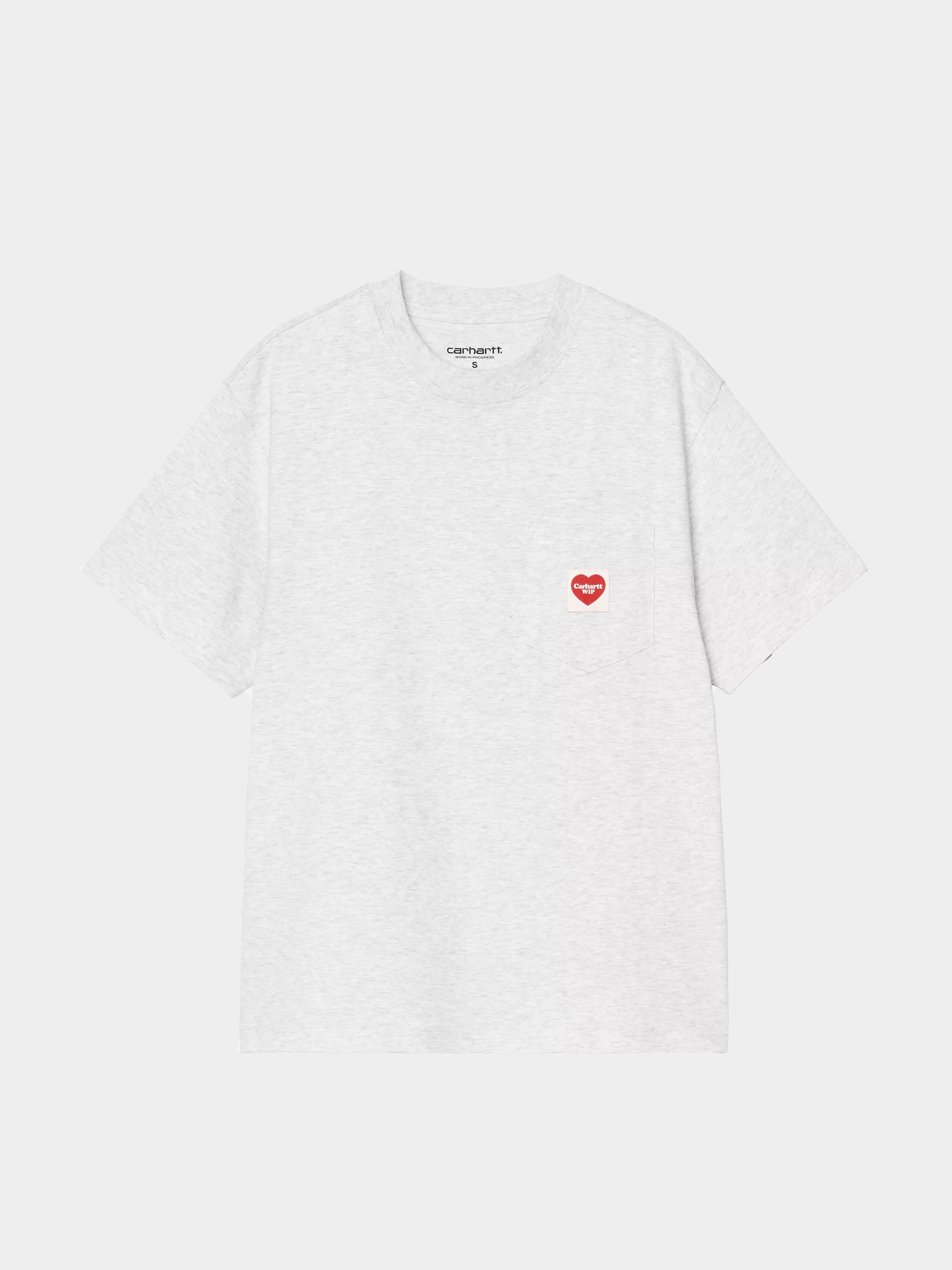 Тениска Carhartt WIP Pocket Heart Wmn (ash heather/red)