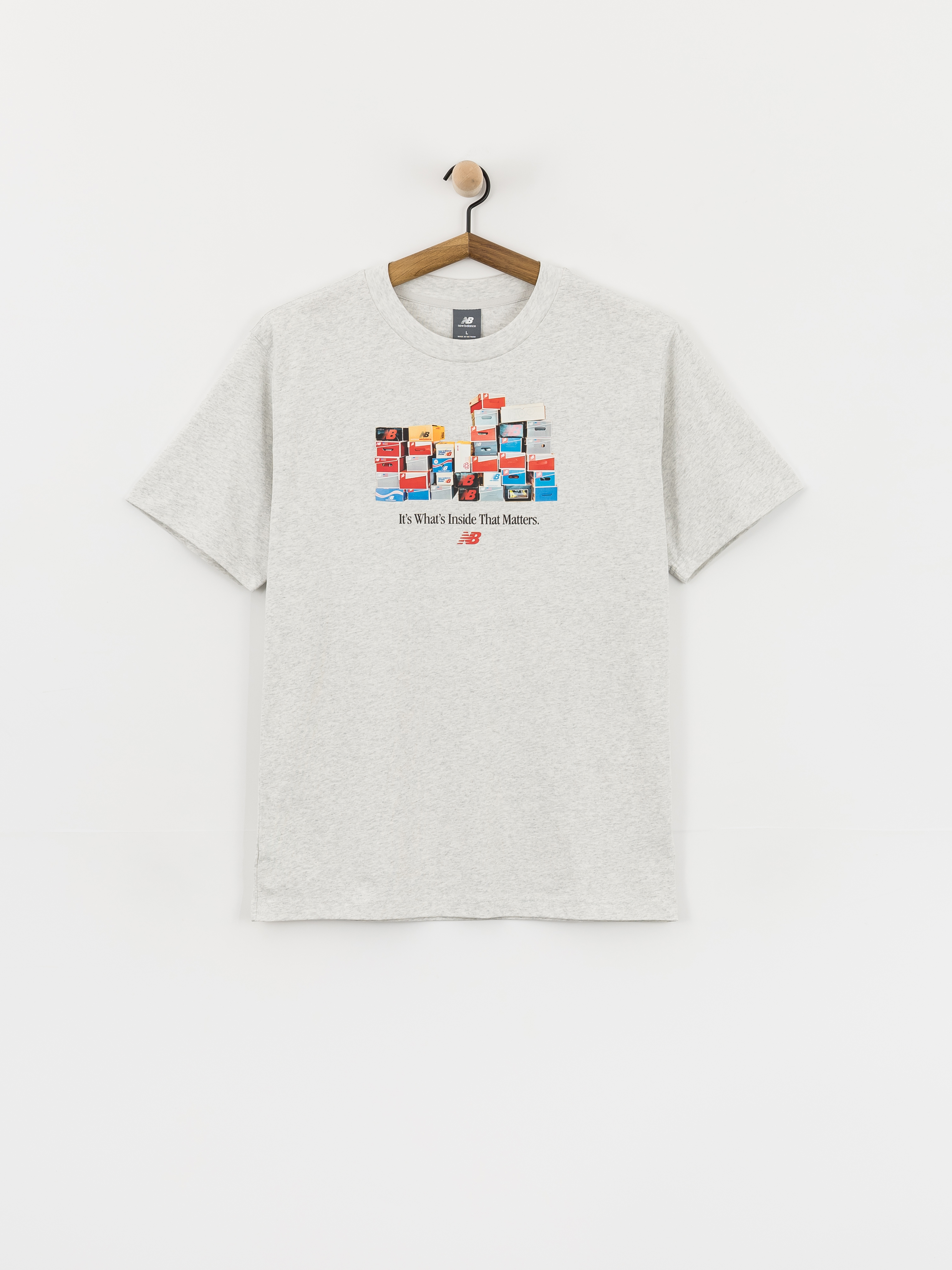 Тениска New Balance Boxes (ash heather)