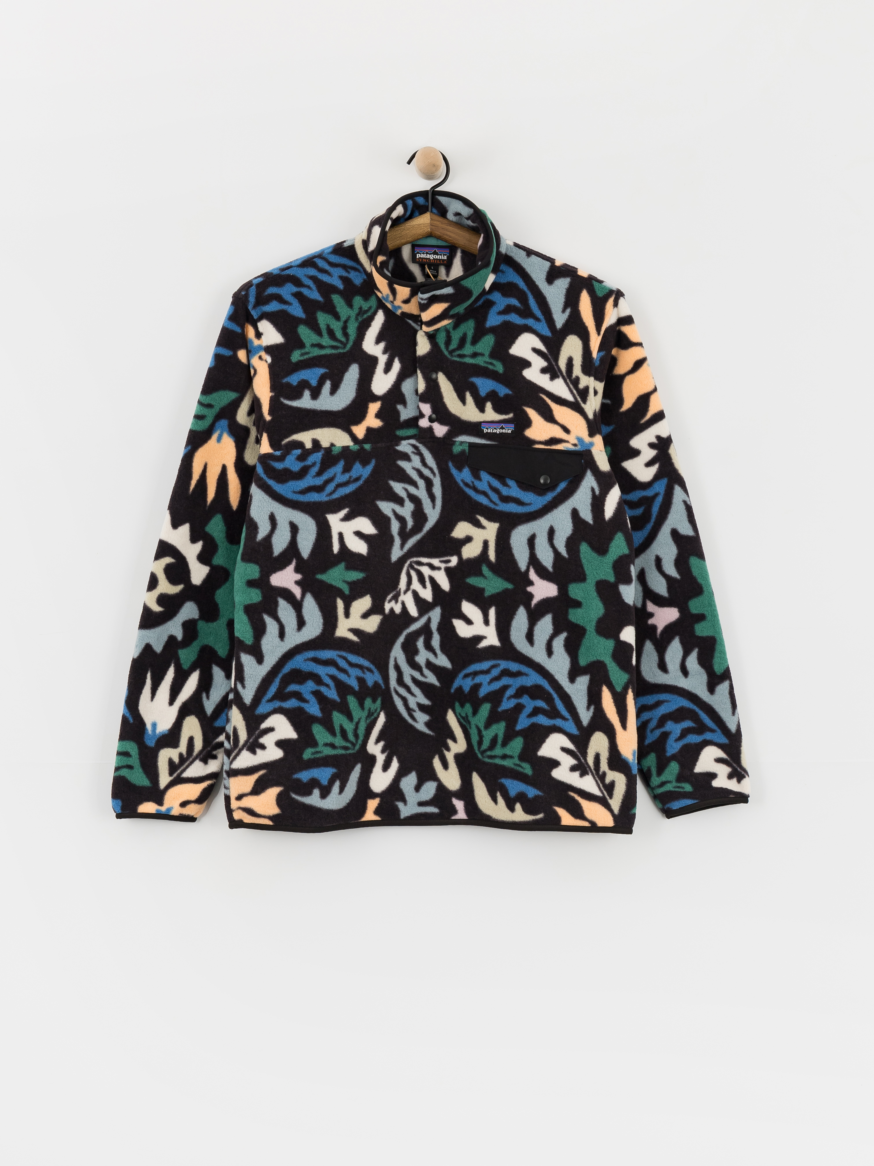 Мъжки Поларени суитшърт Patagonia Lightweight Synchilla Snap T (kaleido/black)