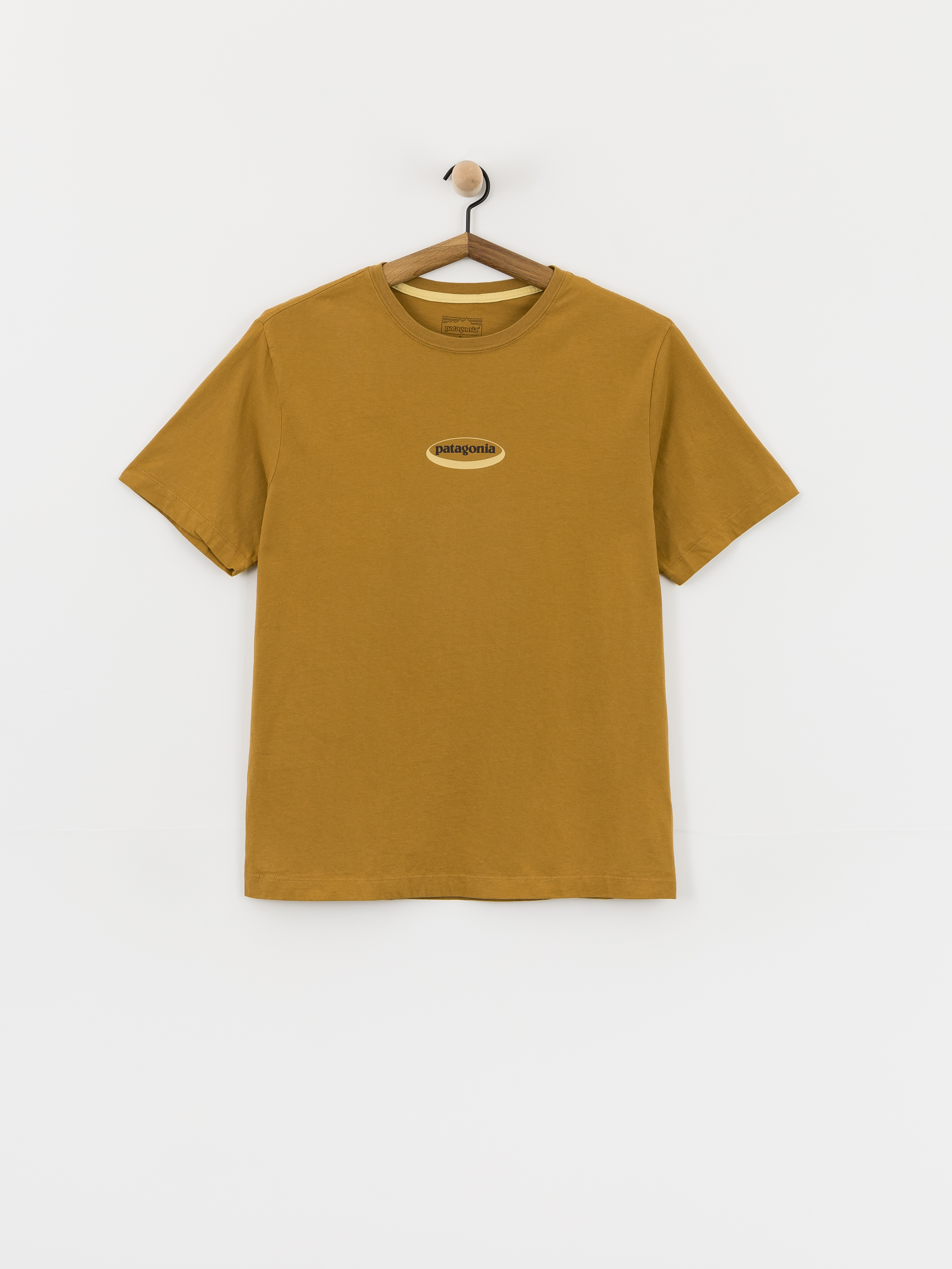 Тениска Patagonia 95 Oval Logo (bobcat brown/sunshine)