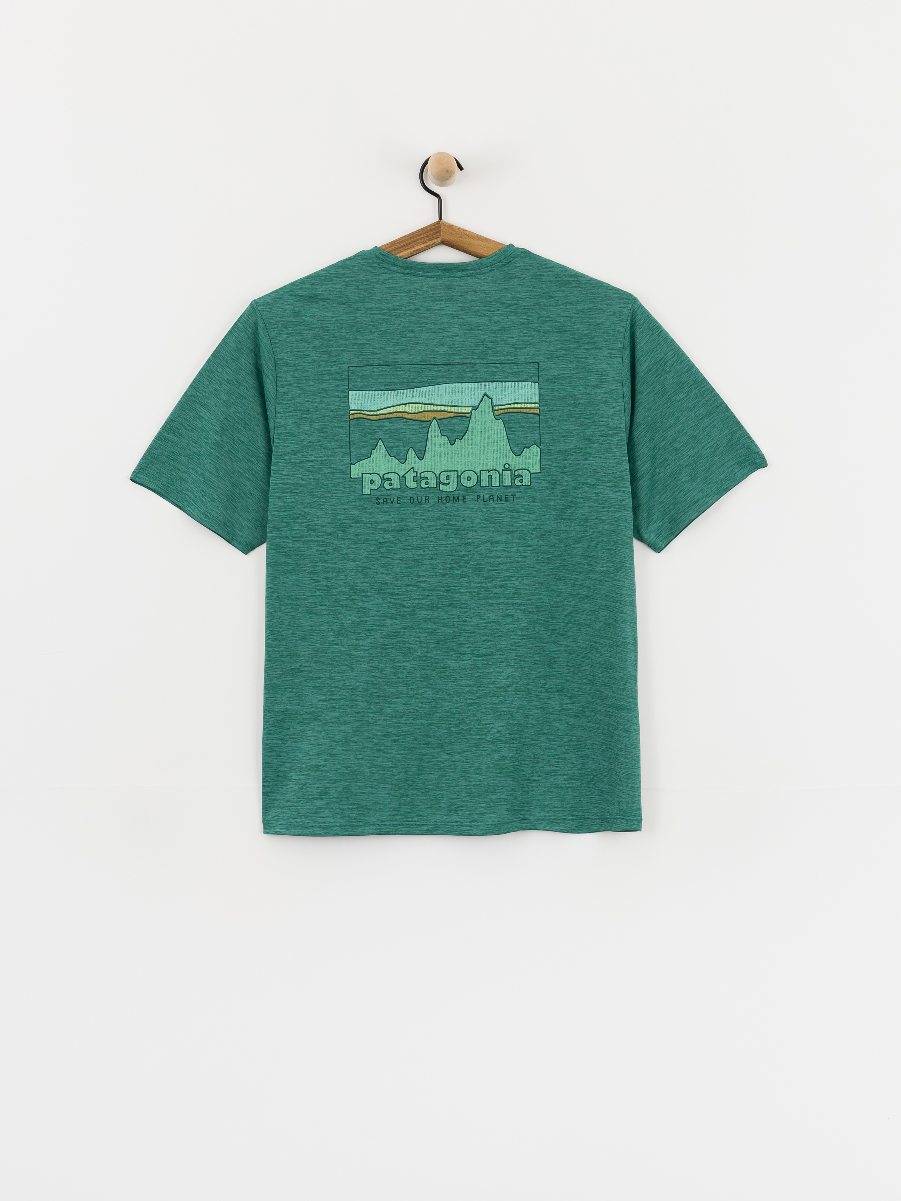 Тениска Patagonia Capilene Cool '73 Skyline (gem green/light gem green)