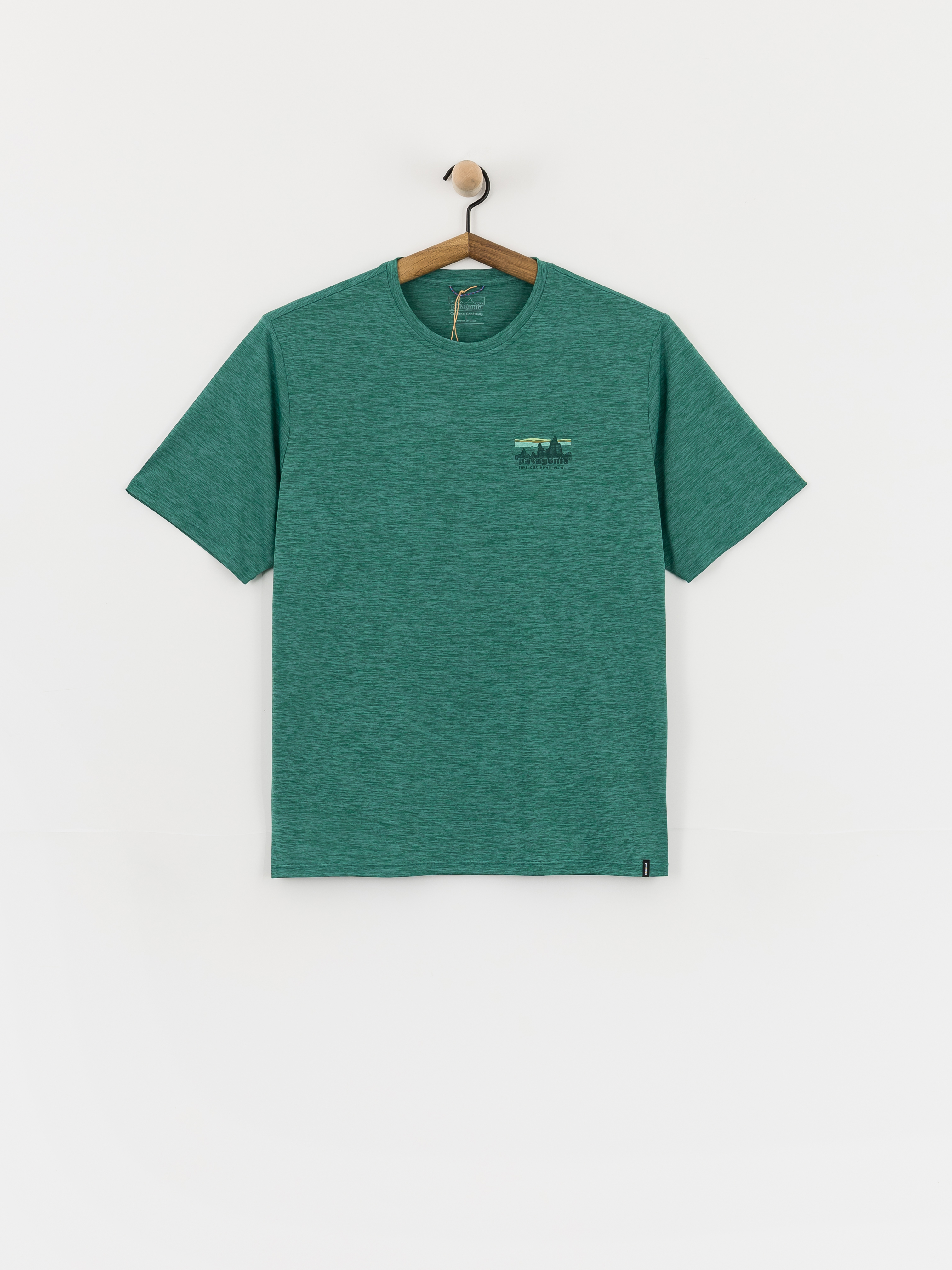 Тениска Patagonia Capilene Cool '73 Skyline (gem green/light gem green)
