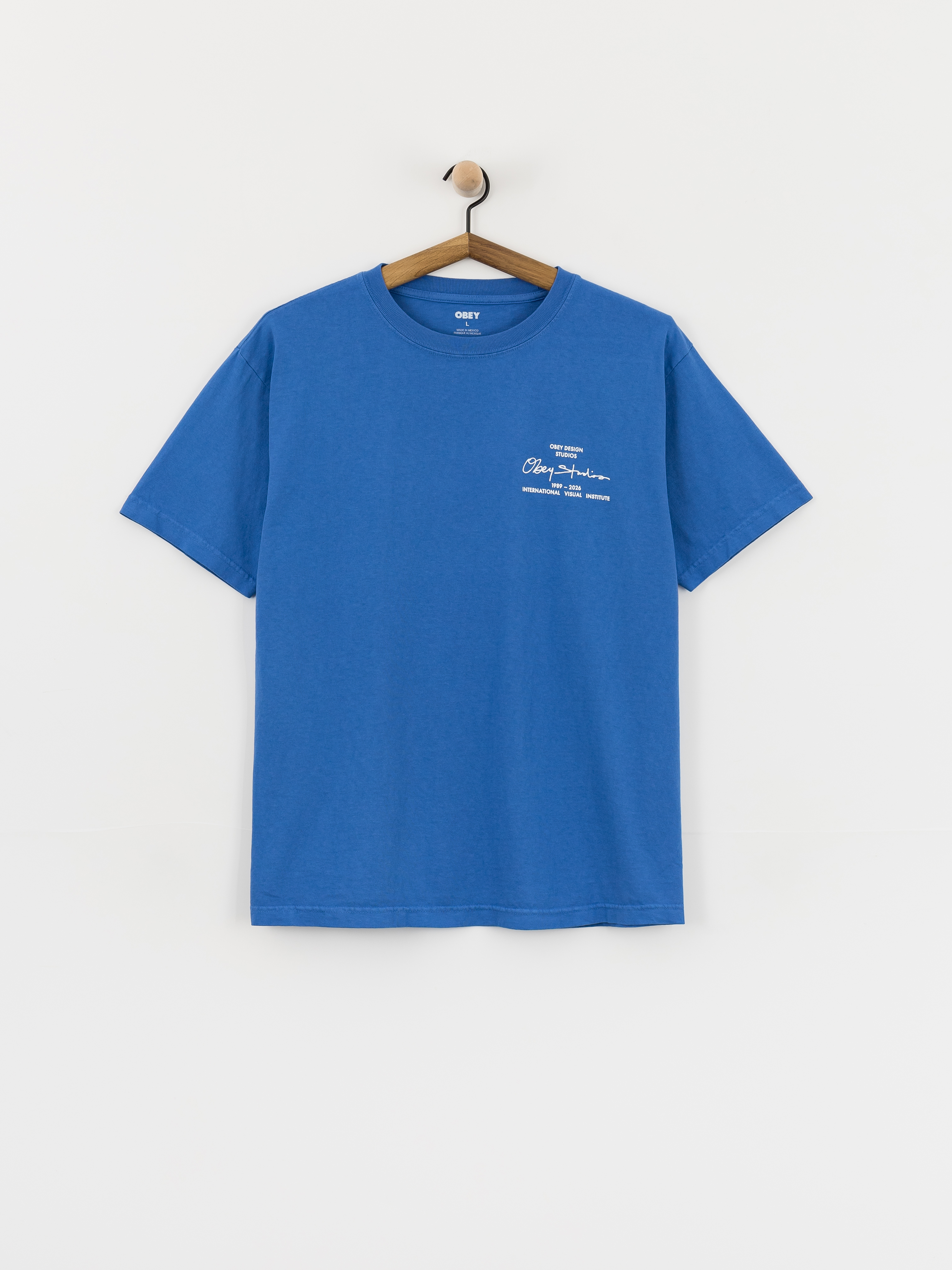 Тениска OBEY Institute (pigment electric indigo)