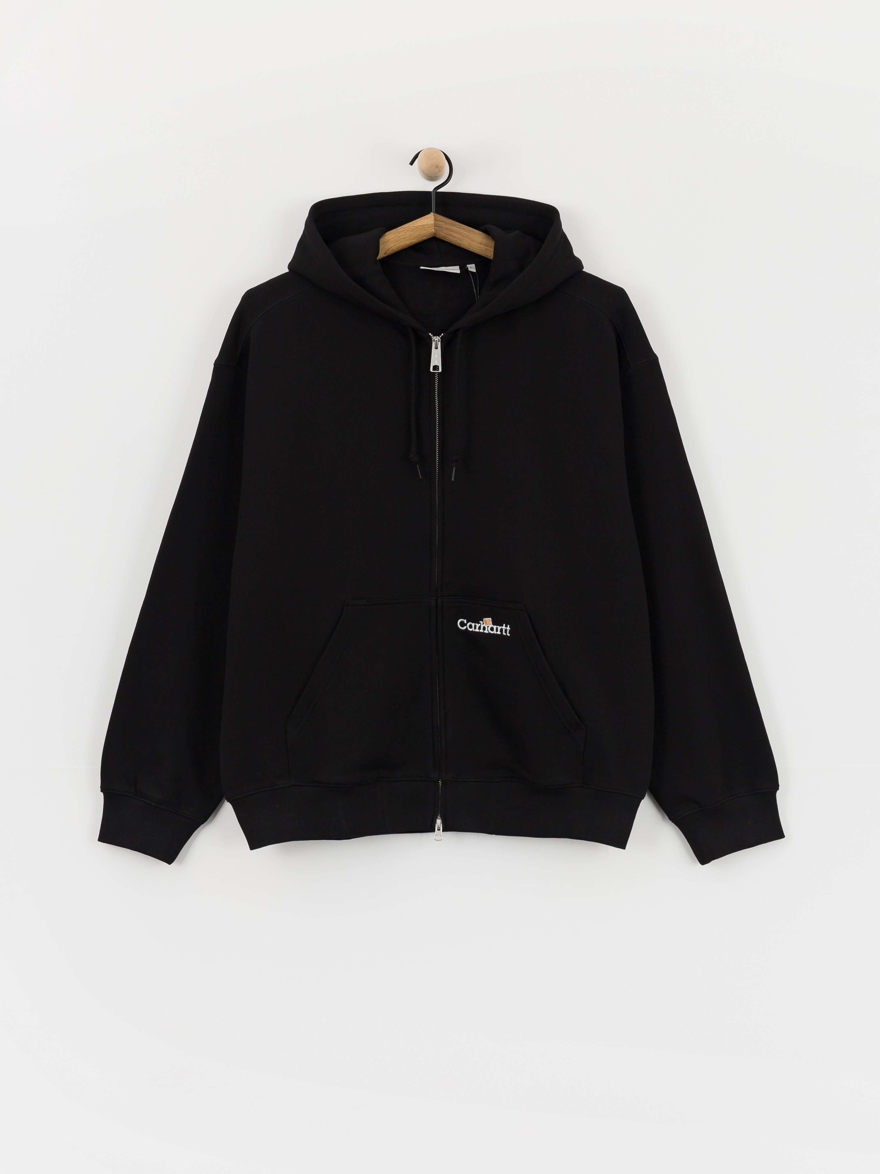 Суитшърт с качулка Carhartt WIP WIP Label ZHD (black)