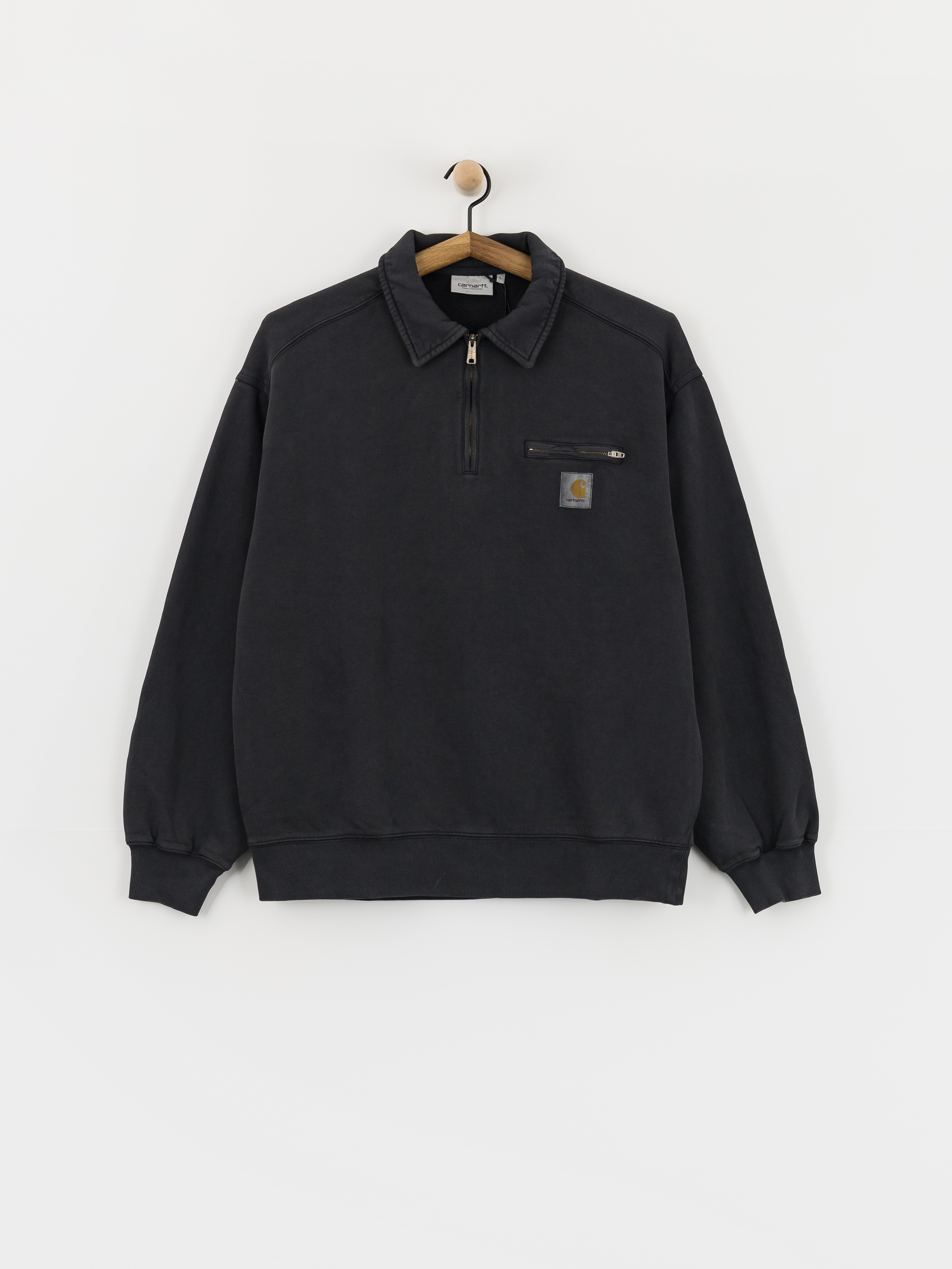 Суитшърт Carhartt WIP Half Zip Detroit (black)